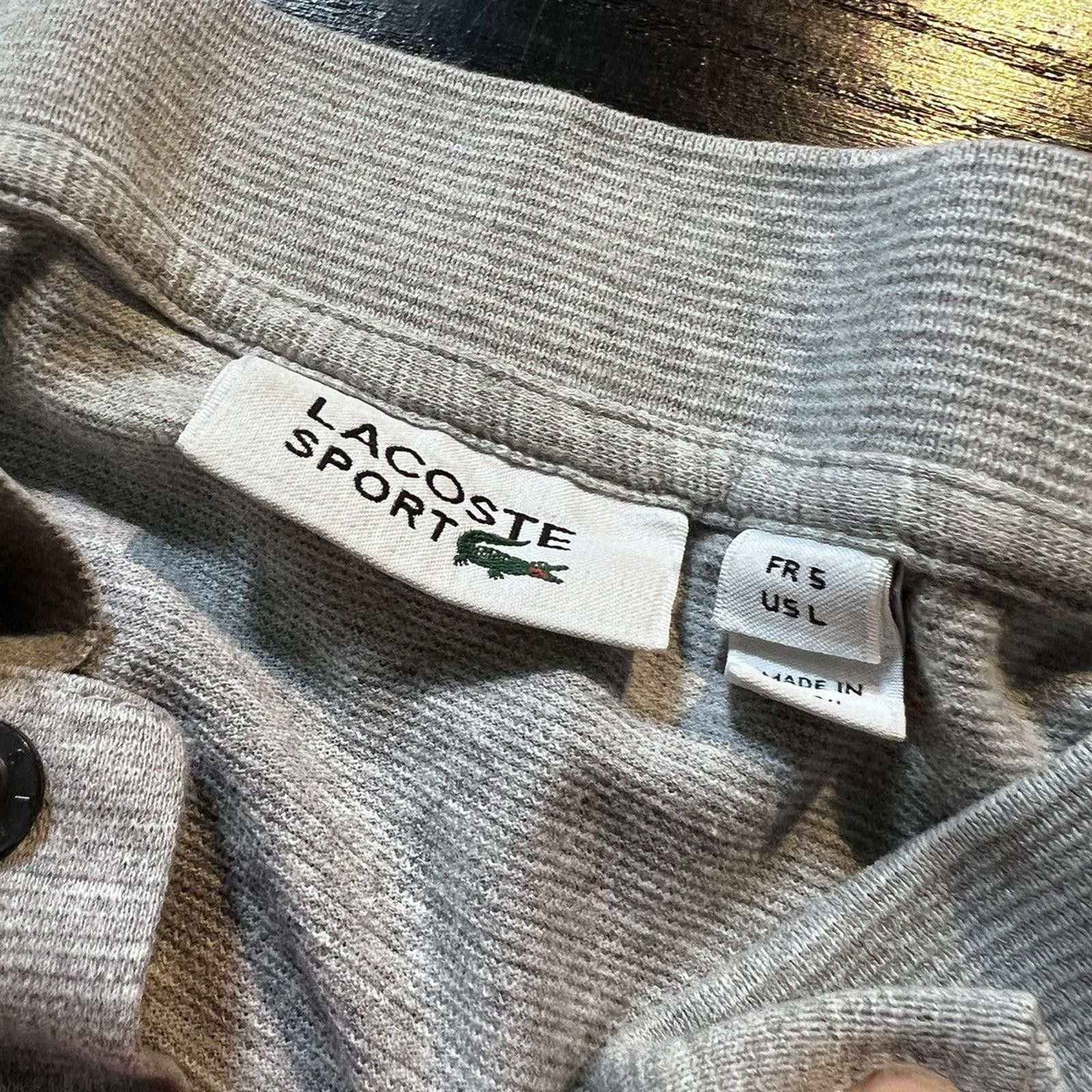 Lacoste × Vintage Grey Lacoste Cotton Polo Size US M / EU 48-50 / 2 - 3 Thumbnail