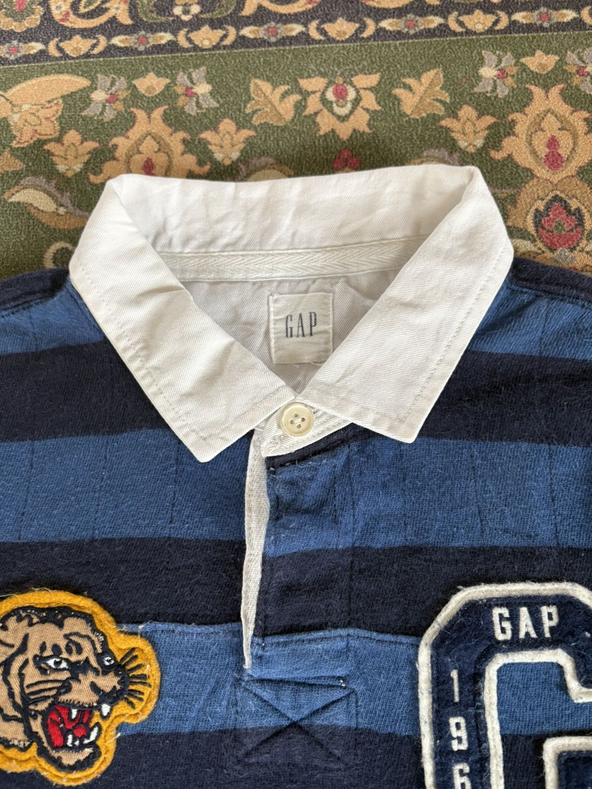 Gap Gap Striped Multicolor Polo Long Sleeve Tee Size US M / EU 48-50 / 2 - 6 Thumbnail