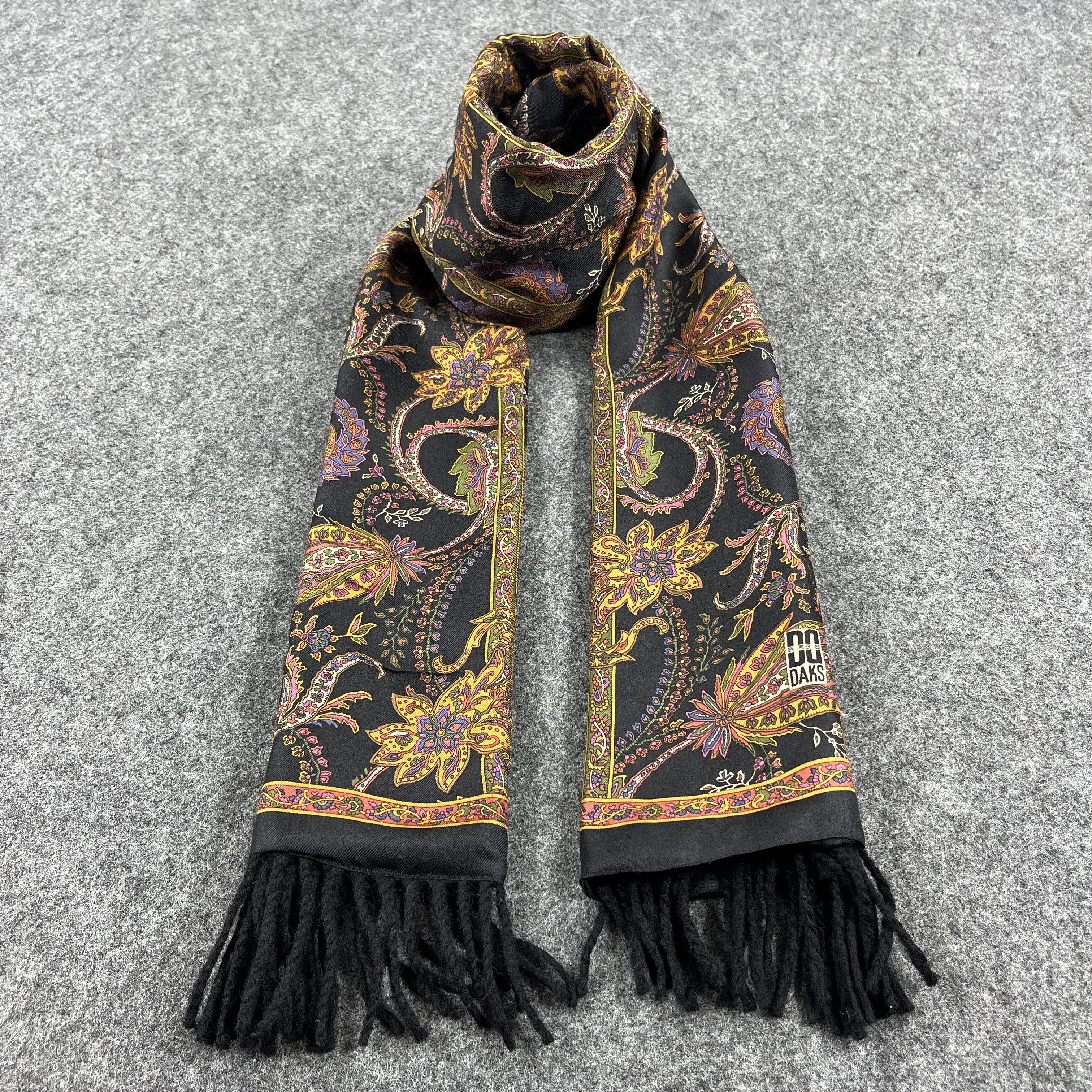 DAKS Daks London Silk Scarf / Muffler / Neckwear T1172 Size ONE SIZE - 1 Thumbnail