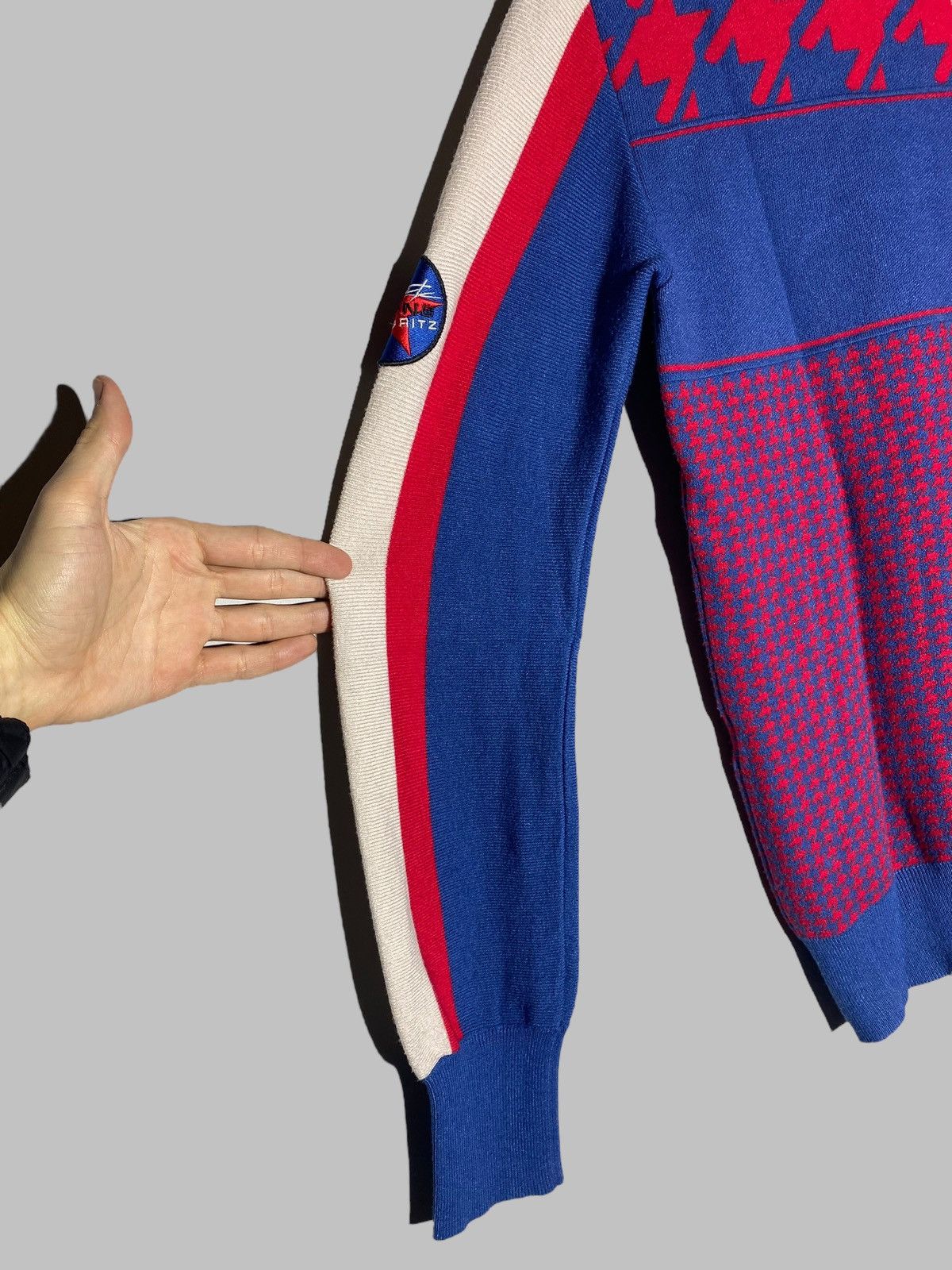 JET SET Jet Set St. Moritz Houndstooth Pattern Mock Neck Sweater Size US M / EU 48-50 / 2 - 16 Thumbnail