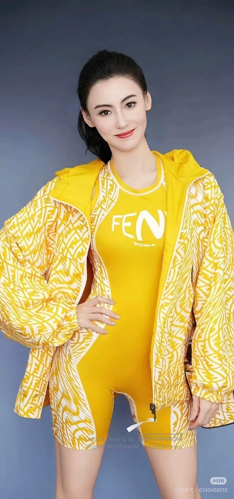 Fendi Fendi Yellow and white logo all-over printed drawstring lo Size M / US 6-8 / IT 42-44 - 5 Thumbnail