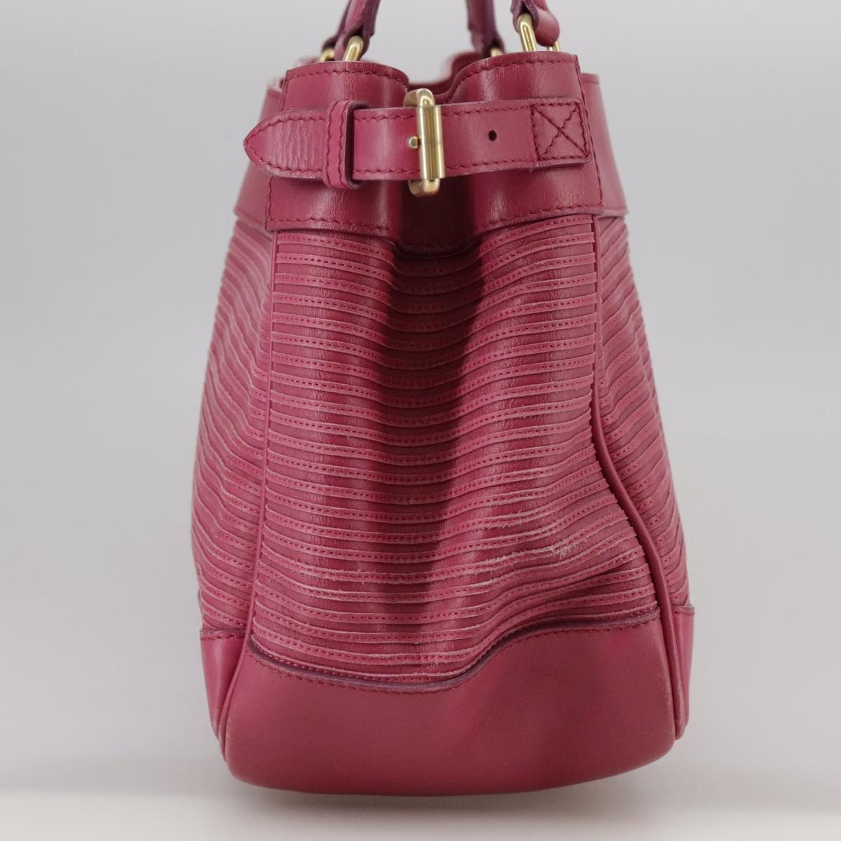 Burberry Blue Label Hand Bag Leather Pink Gold
