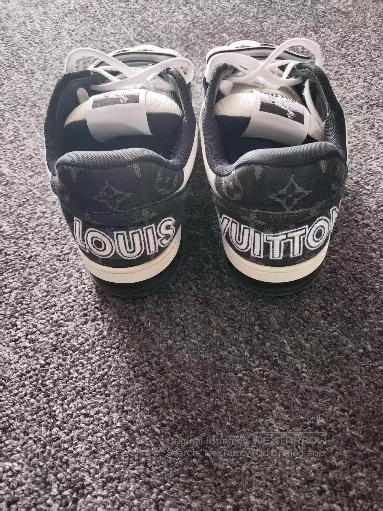 Louis Vuitton Black and White Low Top Sneakers Size 7. Size US 7 / EU 40 - 4 Thumbnail