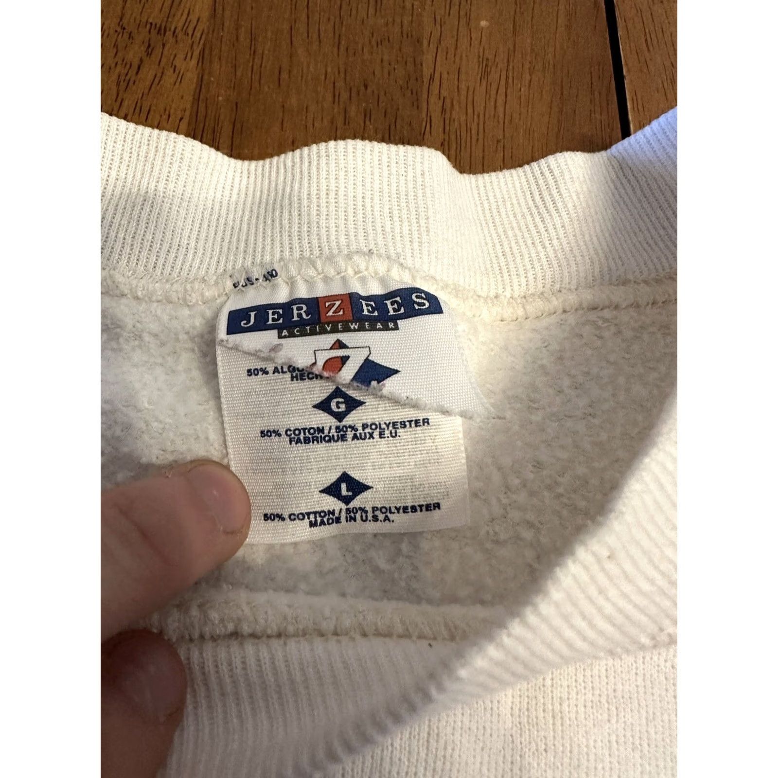 Jerzees VINTAGE Jerzees Sweatshirt Crew Neck Long Sleeve Fall Leaves Large Womens Size L / US 10 / IT 46 - 3 Thumbnail