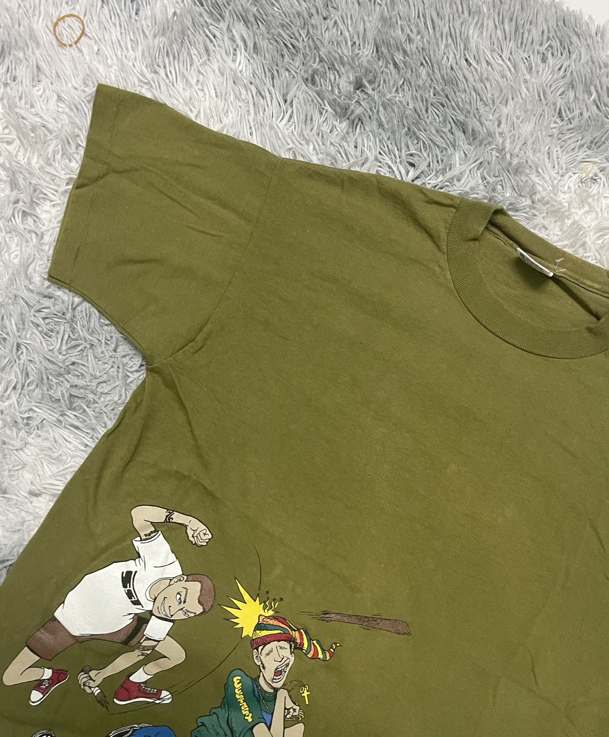 Vintage 90s GRAPHIC TSHIRT RARE DESIGN ON ANVIL TAG Size US L / EU 52-54 / 3 - 6 Thumbnail