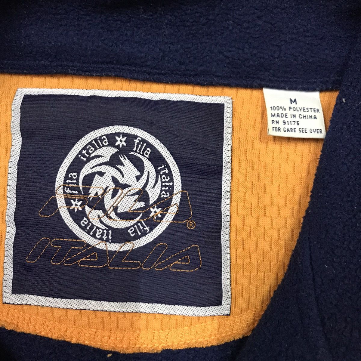 Fila Vintage Fila Italia Embroidery Spellout Halfzipper Fleece Size US L / EU 52-54 / 3 - 7 Thumbnail