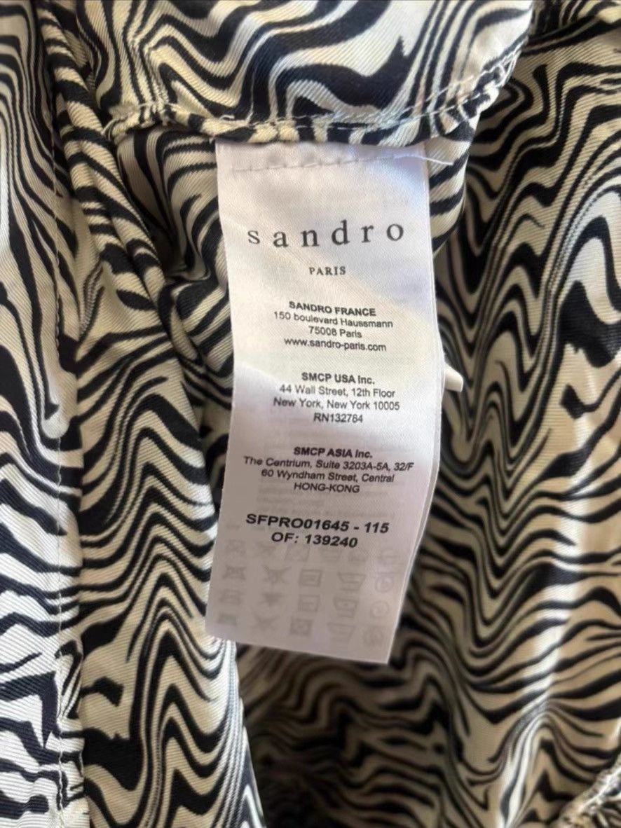 Sandro Sandro Genuine Mulberry Silk Loose-fit Dress K31 Size XXS / US 00 / IT 34 - 3 Thumbnail