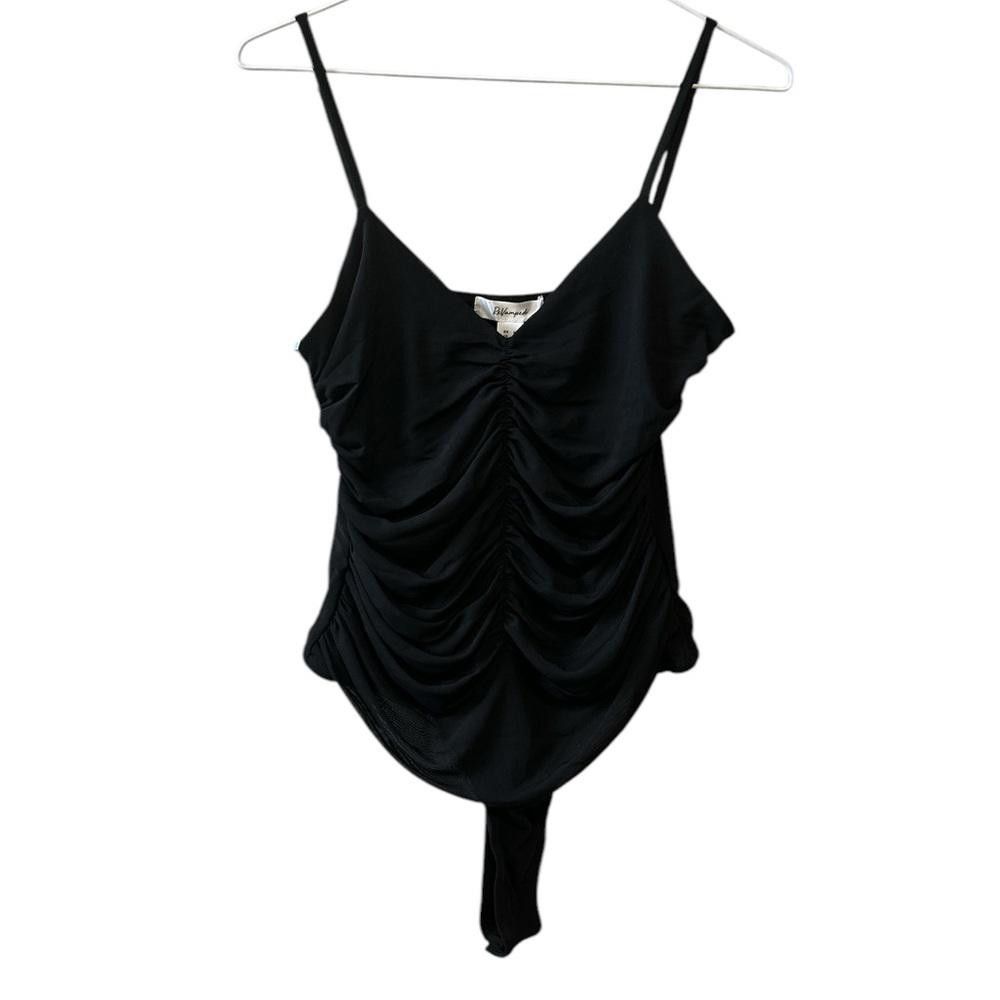 Designer BNWT Revamped Black Ruched Bodysuit - Size Medium Size M / US 6-8 / IT 42-44 - 1 Thumbnail