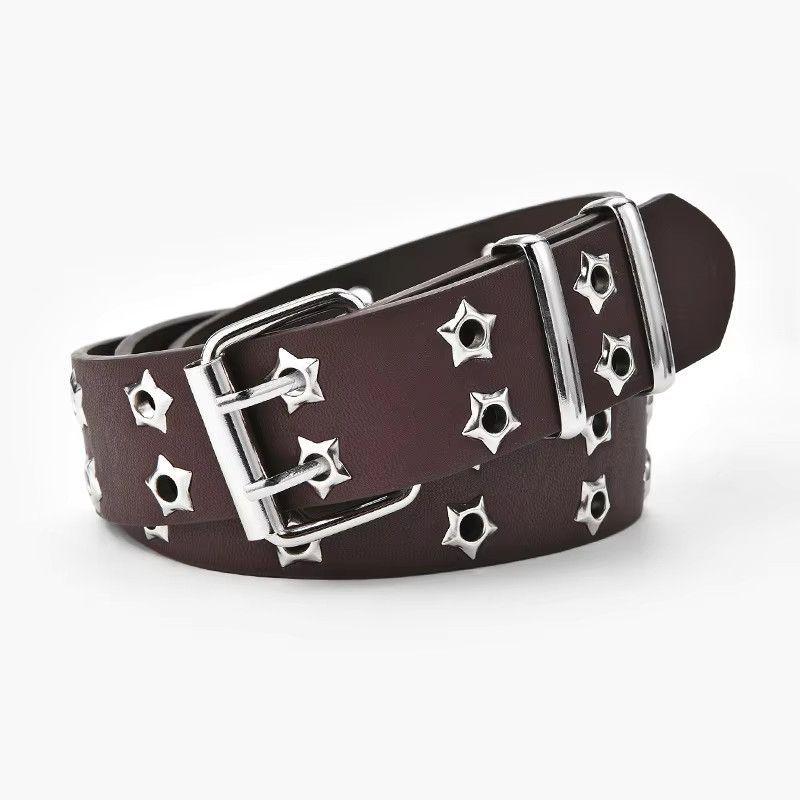 Jewelry Coffee Black Punk Style Chain Belt Adjustable Hollow Star Size ONE SIZE - 2 Thumbnail