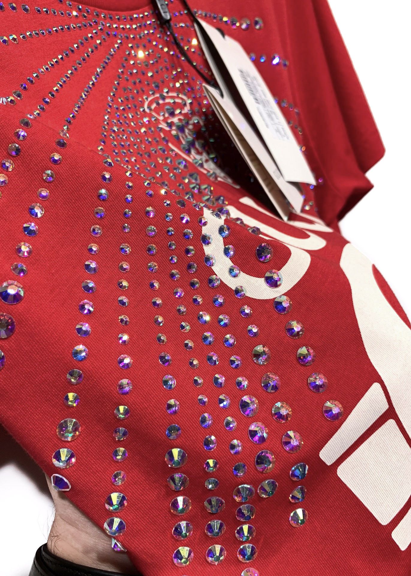 Gucci Gucci 2019 Red Logo Graphic Print Swarovski T-shirt Size L / US 10 / IT 46 - 5 Thumbnail