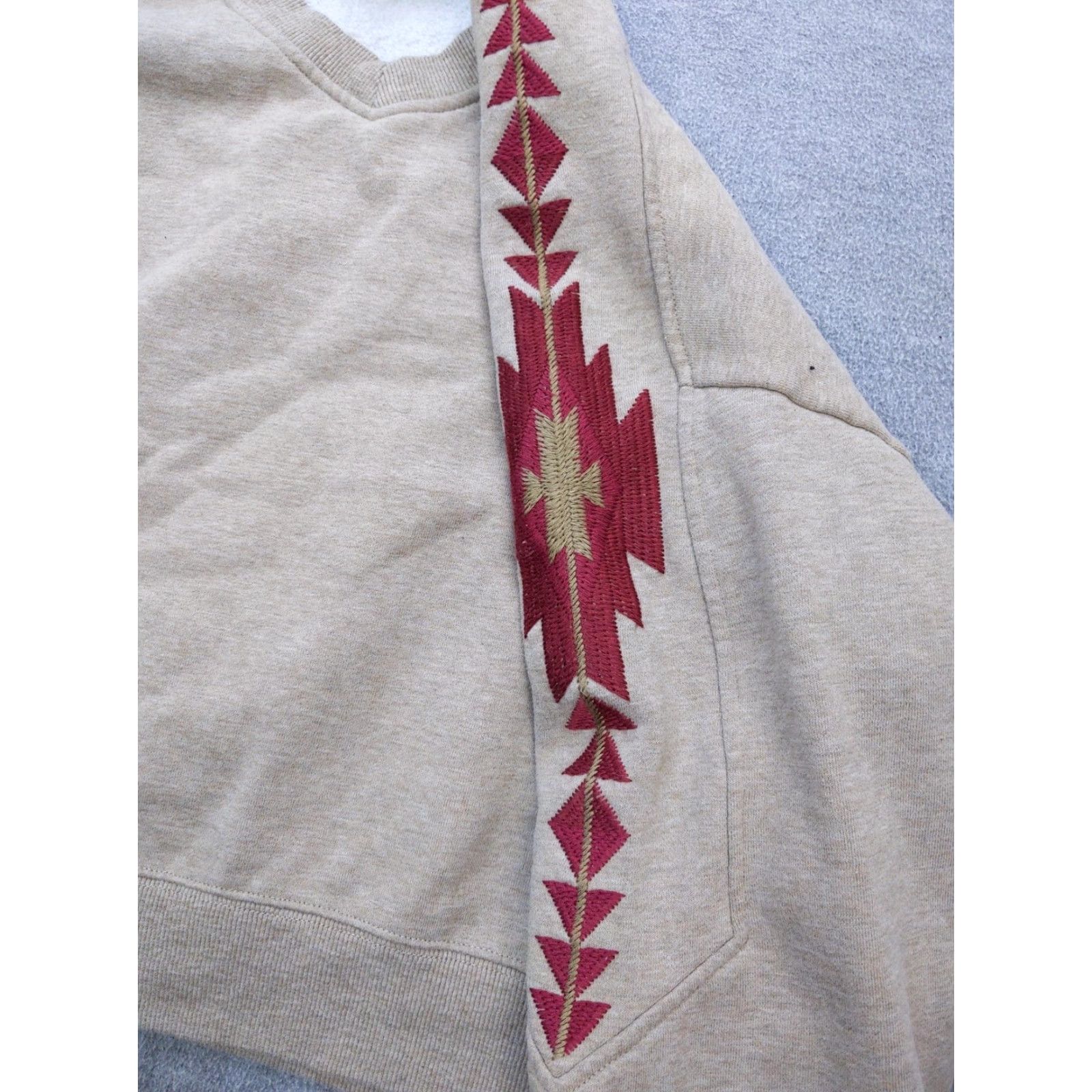 Ariat Ariat Western Sweatshirt Womens XL Beige Fleece Lined Embroidered Pullover Top Size XL / US 12-14 / IT 48-50 - 2 Thumbnail