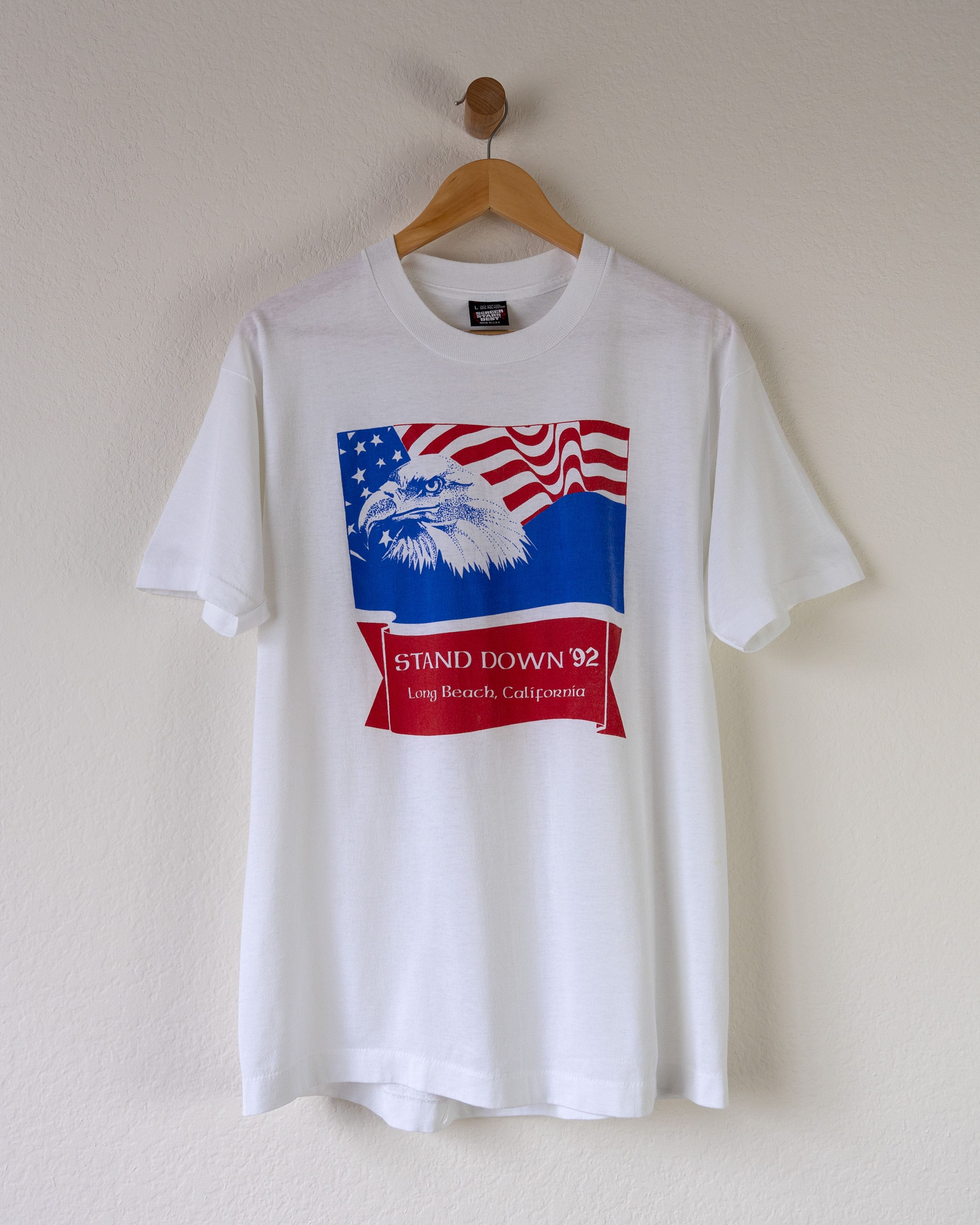 Vintage Stand Down Long Beach Vintage T Shirt Eagle | Grailed