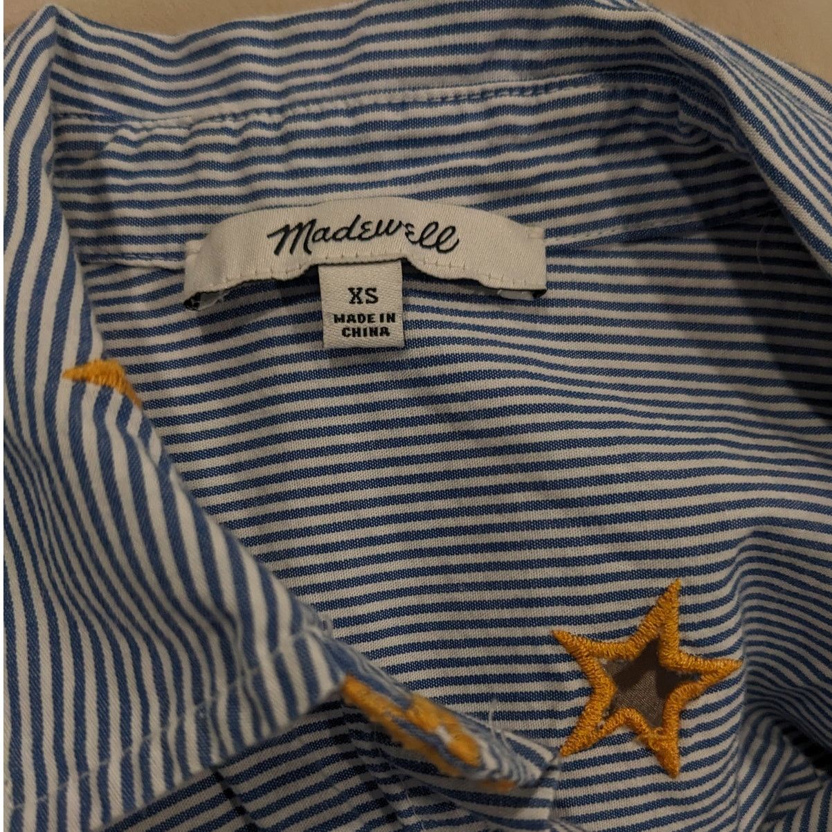 Madewell Madewell Star Embroidered Striped Shirt XS Size XS / US 0-2 / IT 36-38 - 5 Thumbnail