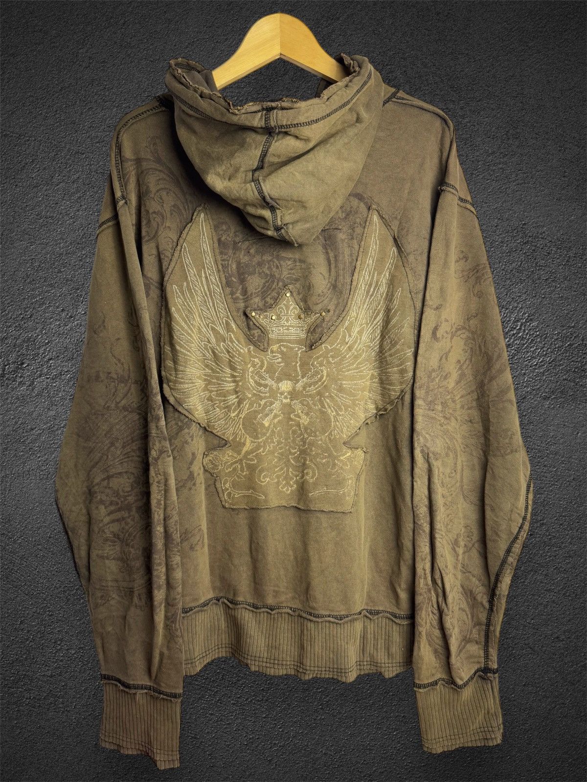 If Six Was Nine × Japanese Brand × Le Grande Bleu (L.G.B.) Hooded Skulls Distressed Archive Style Ifsix Lgb Style Size US L / EU 52-54 / 3 - 2 Thumbnail
