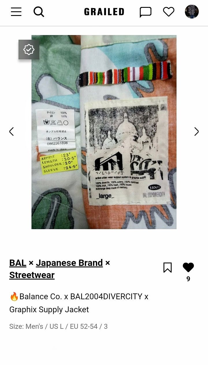 BAL 🔥Balance Co. x BAL2004DIVERCITY x Graphix Supply Jacket Size US L / EU 52-54 / 3 - 17 Thumbnail