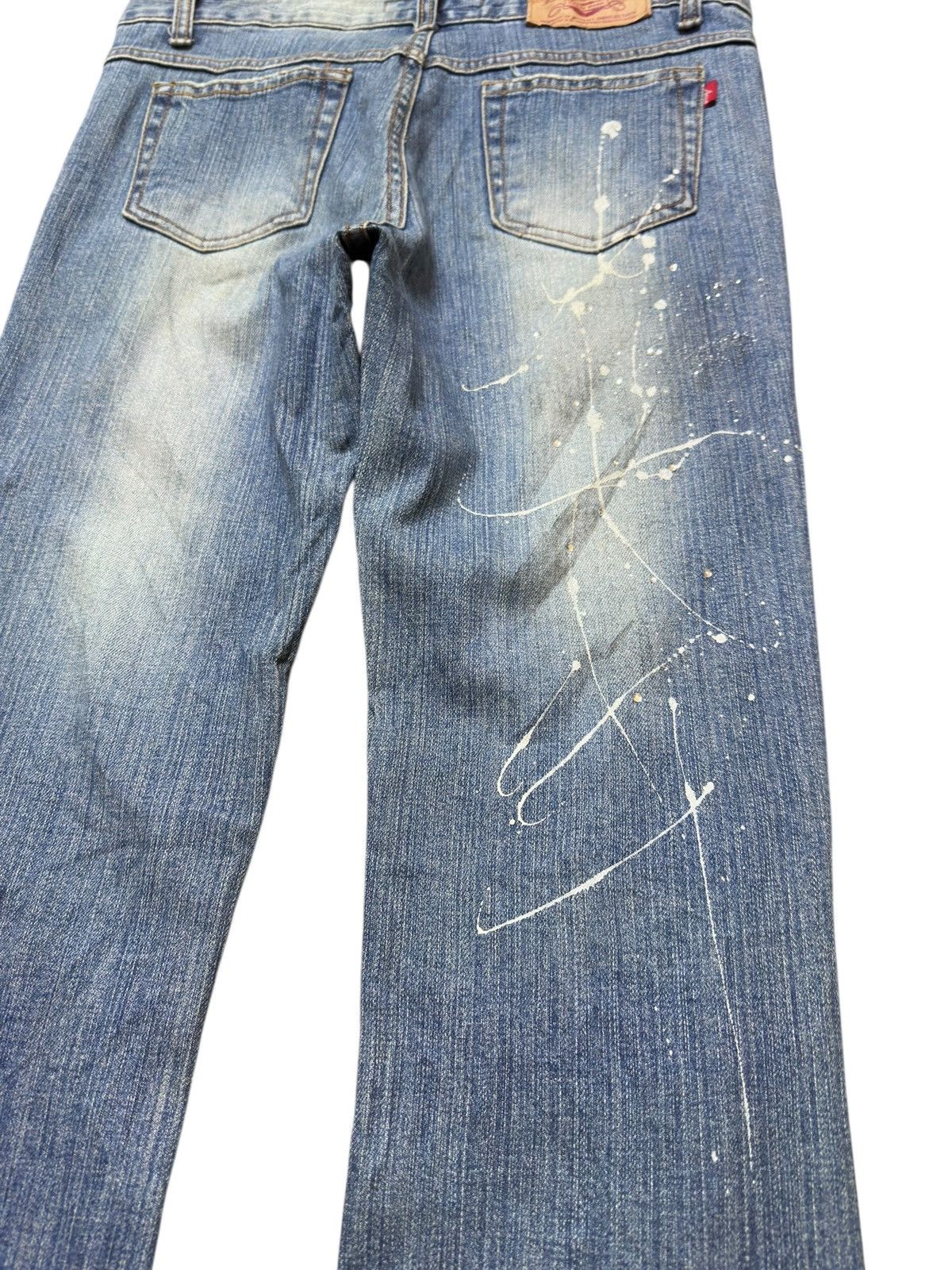 Le Grande Bleu (L.G.B.) Vintage Anion Flare Faded paint Spaltter Blinker Denim Size US 30 / EU 46 - 6 Thumbnail