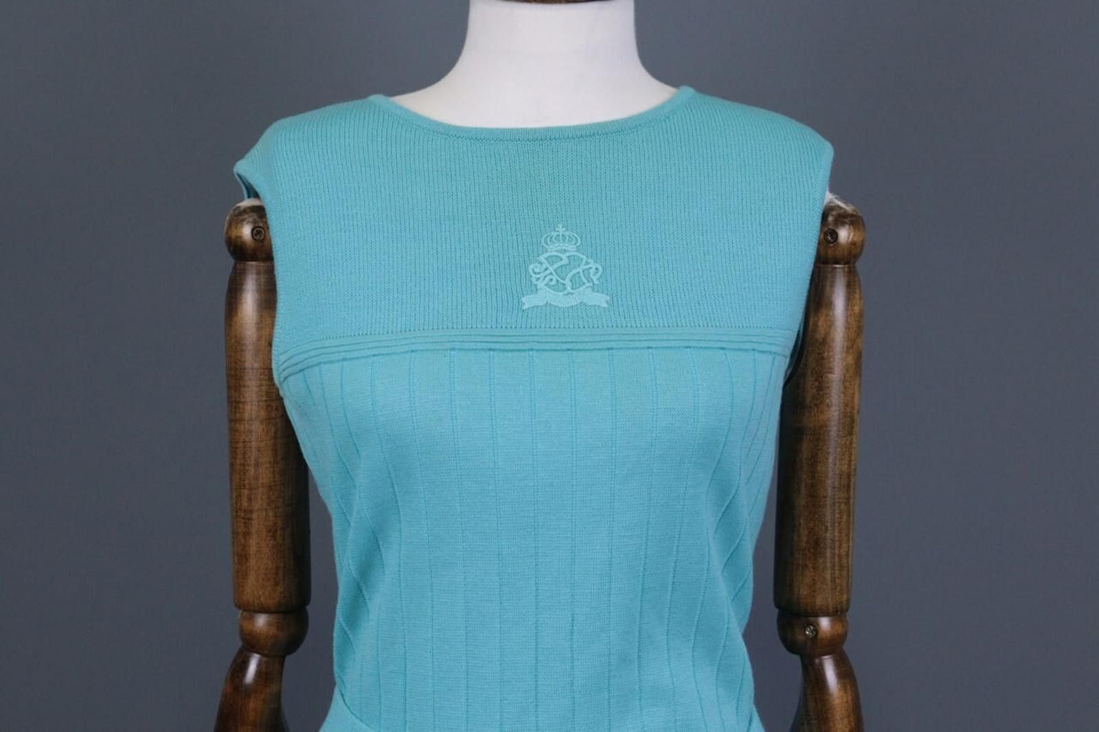 St. John St.John Collection By Marie Gray Blue Shirt / Dress Sz 6 Size M / US 6-8 / IT 42-44 - 6 Thumbnail