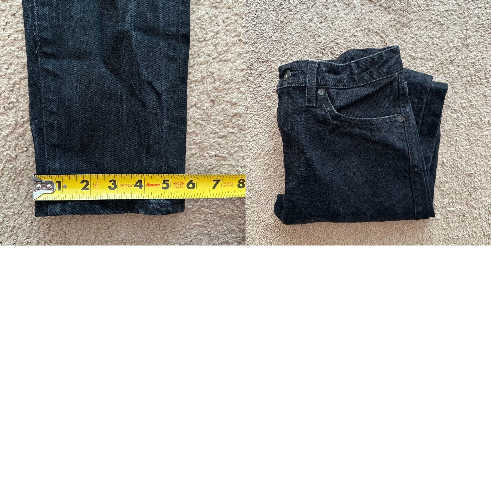 Levi's Levi's Made & Crafted Jeans Mens Black Slim Mid Rise 29x32 Denim Dark Wash Size US 29 - 9 Thumbnail