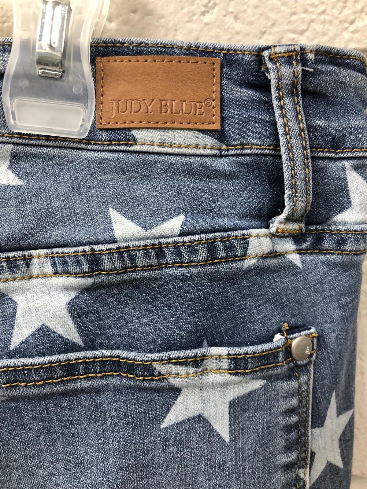 Designer Star-Print Skinny Jeans by Judy Blue Size 38" / US 16 / IT 52 - 5 Thumbnail