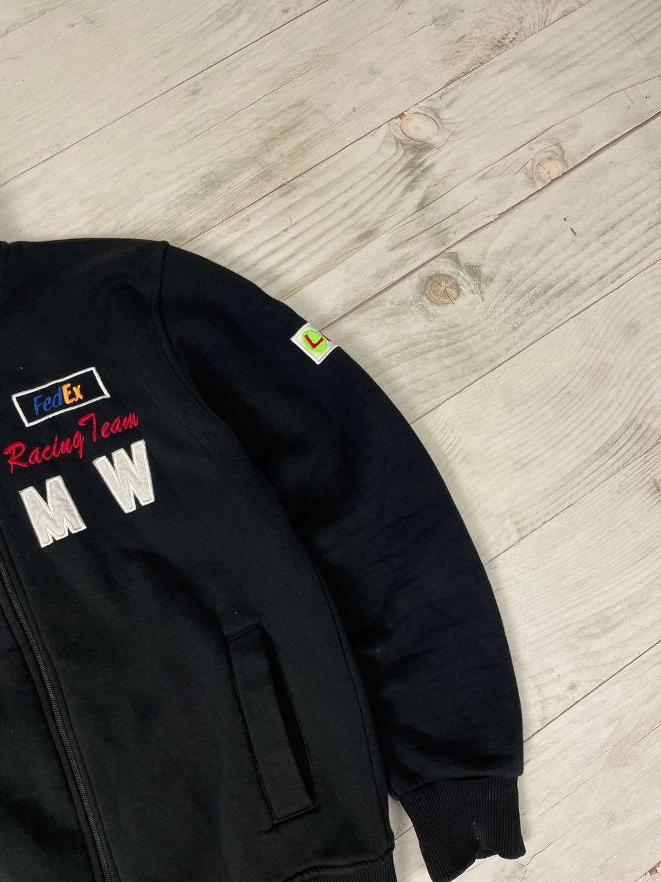 BMW Vintage BMW Racing Team Big Logo Full Zip Sweatshirt Size US L / EU 52-54 / 3 - 4 Thumbnail
