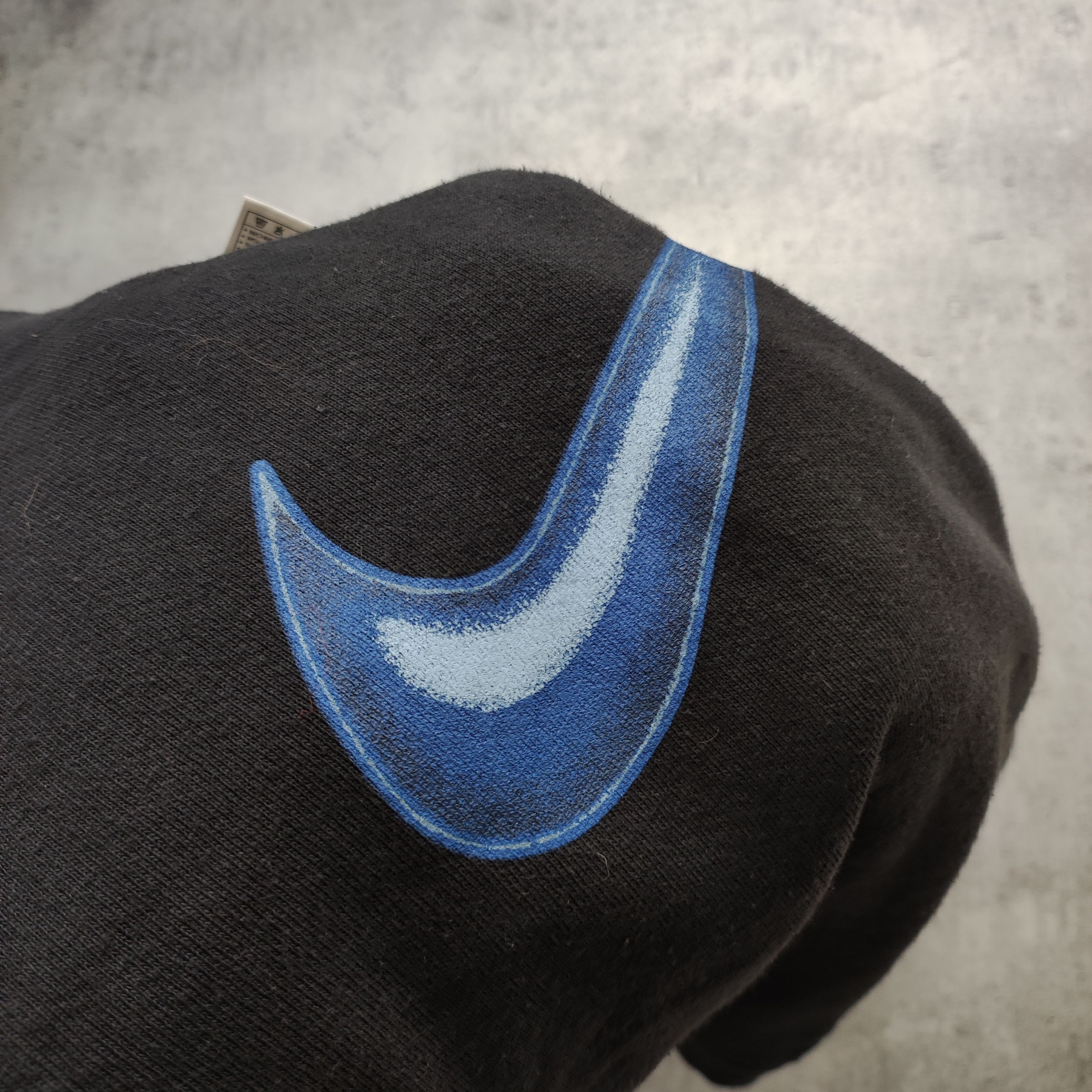 Nike × Vintage RARE 90s Vintage Nike White Tag Big Swoosh Spelout Crewneck Size US L / EU 52-54 / 3 - 5 Thumbnail