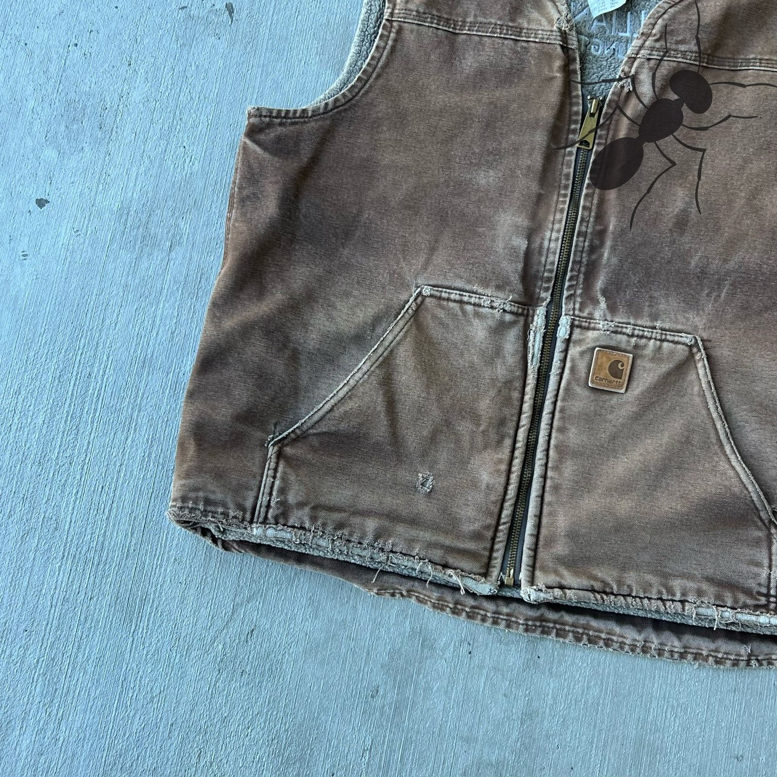 Carhartt × Vintage Carhartt V26 DKB faded brown work wear vest Size US L / EU 52-54 / 3 - 2 Thumbnail