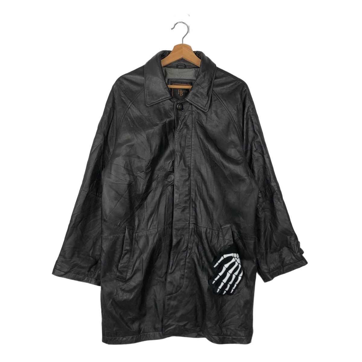 VINTAGE SOFT LEATHER LONG JACKET HUMPHREY BOGART JAPAN