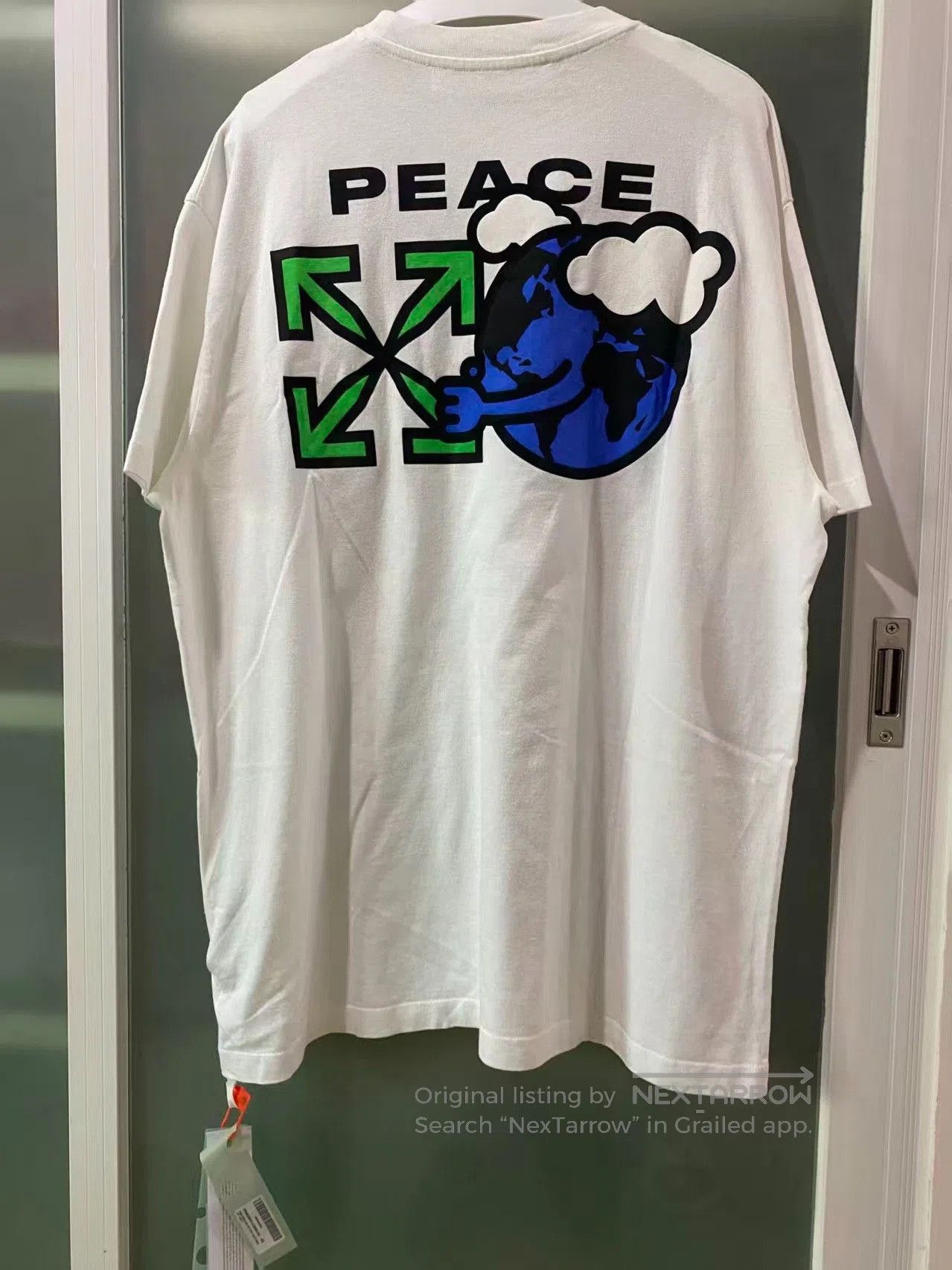 Off-White Off-White World Peace Print T-Shirt. Size US M / EU 48-50 / 2 - 2 Thumbnail