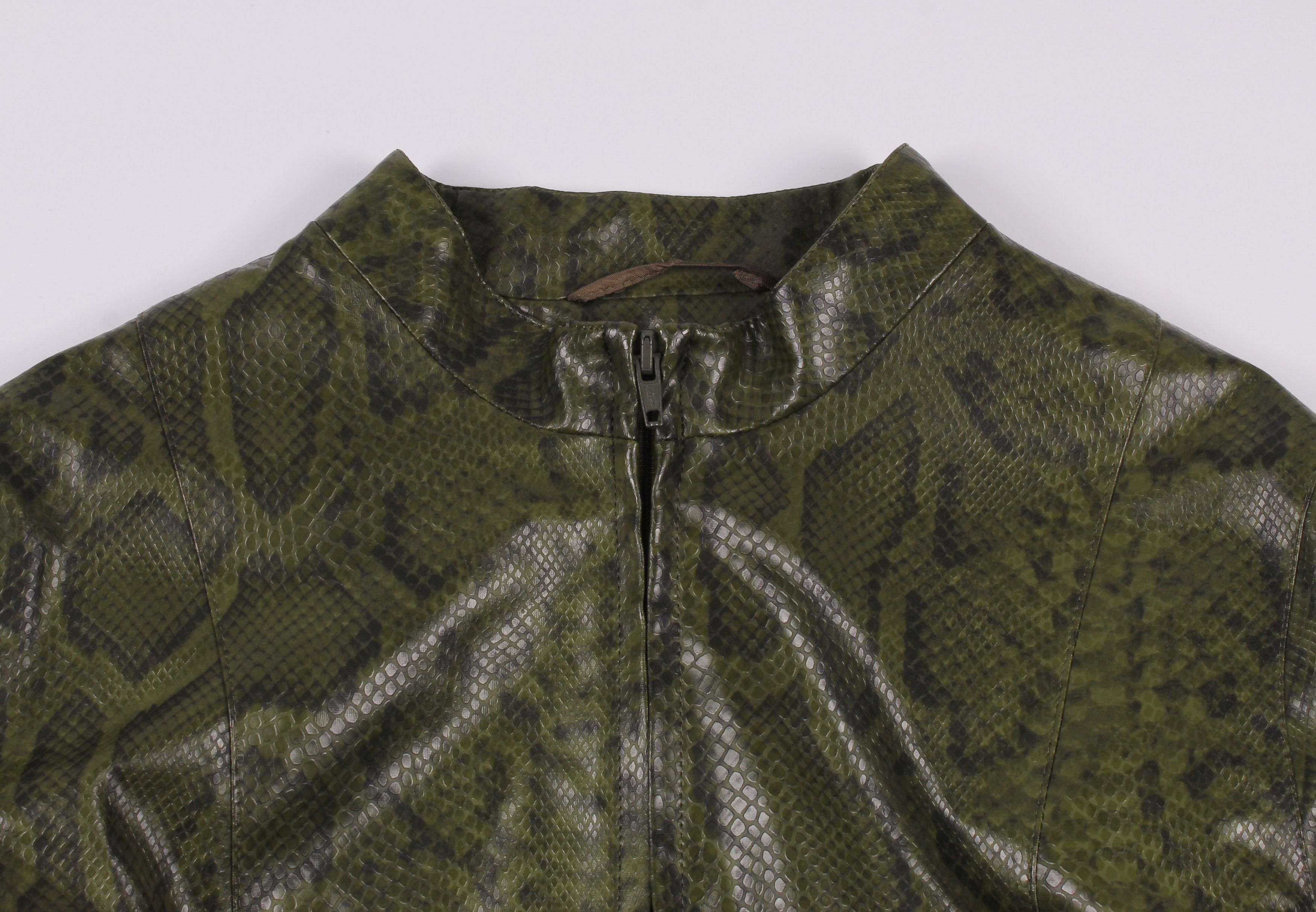 Vintage Vintage Y2K Snake Faux Leather Jacket Size M / US 6-8 / IT 42-44 - 2 Thumbnail