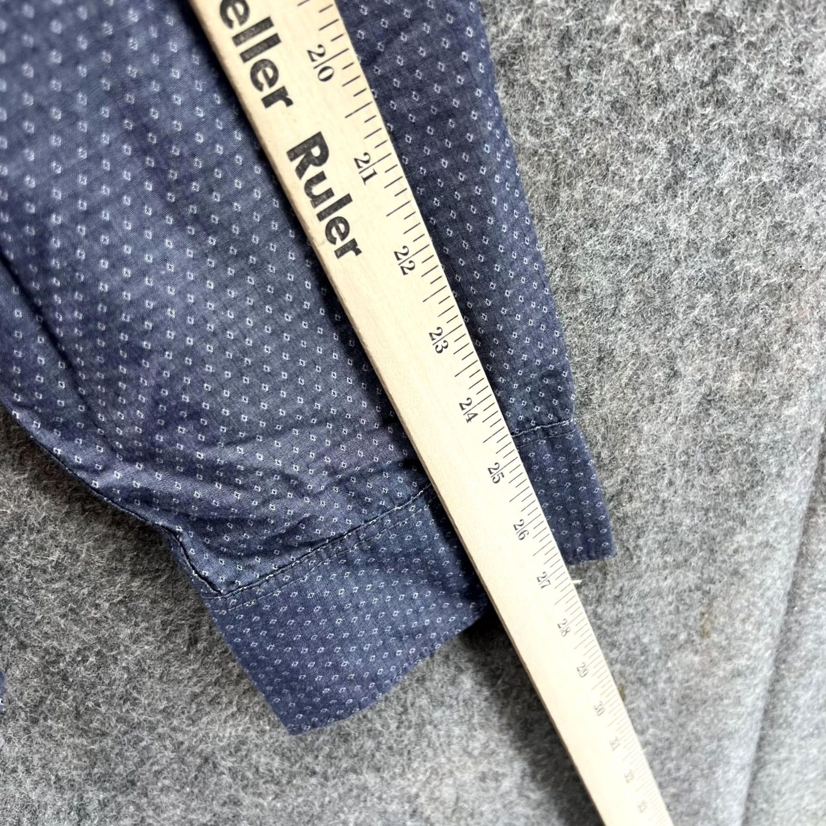 Calvin Klein Calvin Klein Collection Shirt Men Large Blue Polka Dot Button-Down Cotton Casual Size US L / EU 52-54 / 3 - 4 Thumbnail