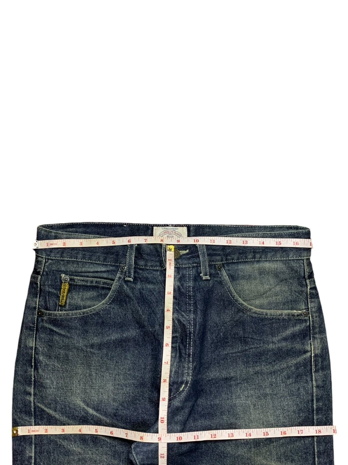 Armani Vintage Italy Giorgio Armani Mud Wash Distressed Loose Jeans Size US 34 / EU 50 - 13 Thumbnail