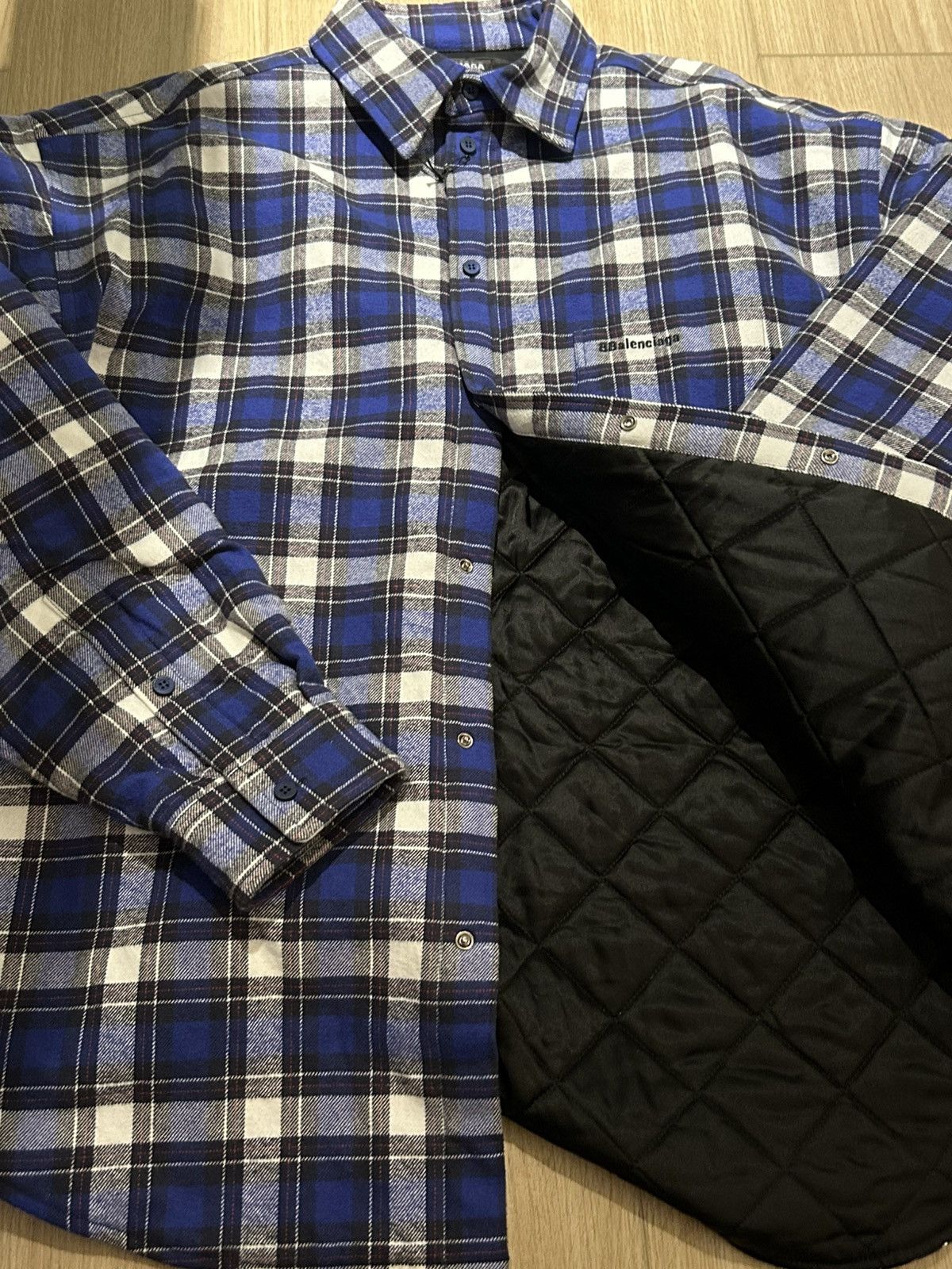 Balenciaga Balenciaga Plaid Padded Flannel Shirt Jacket Size US XL / EU 56 / 4 - 3 Thumbnail