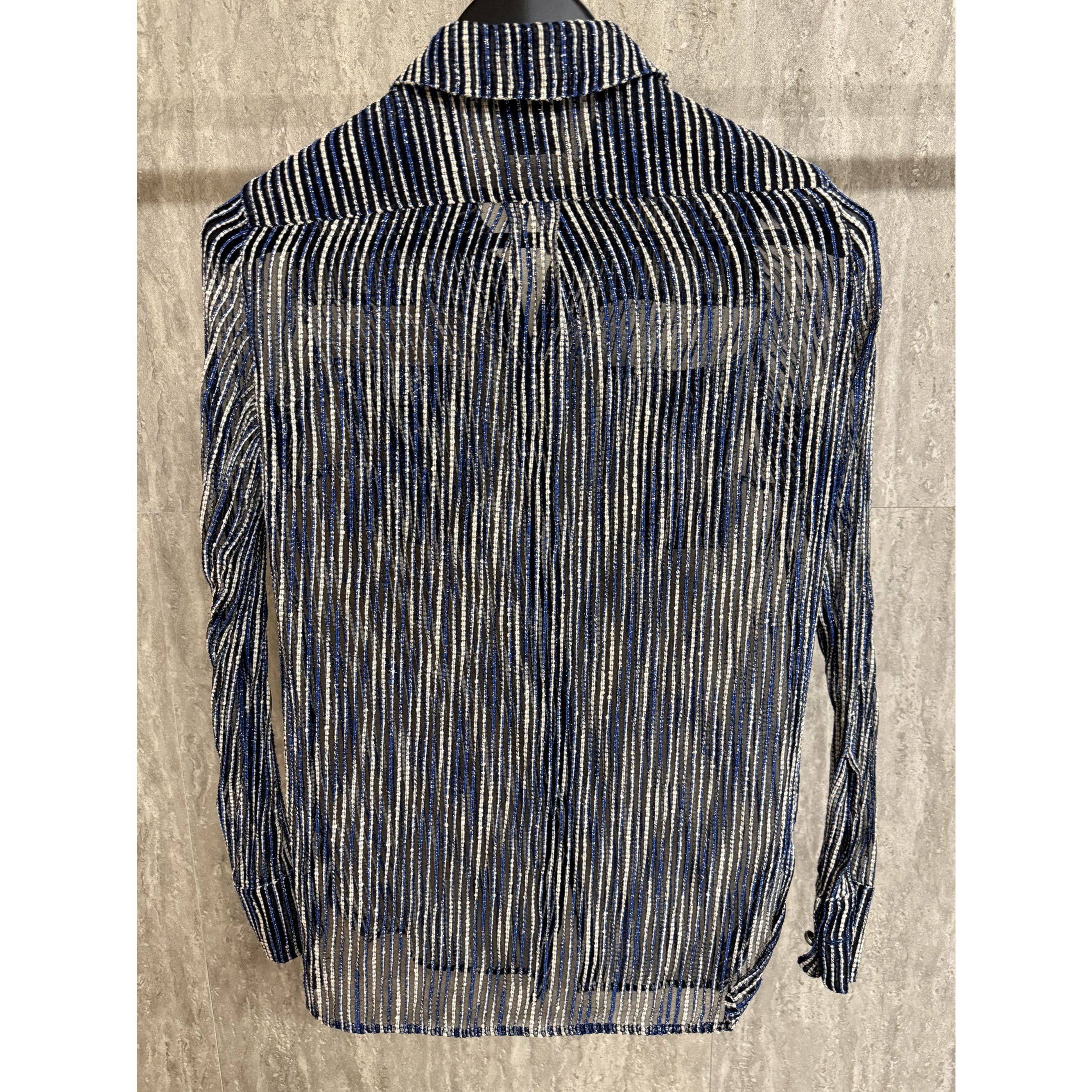 Chanel Chanel Sheer Striped Button-Up Shirt Size 36 Size XS / US 0-2 / IT 36-38 - 2 Thumbnail