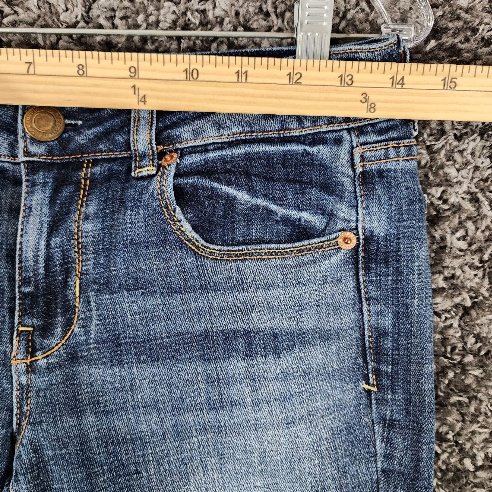 American Eagle Outfitters American Eagle Jeans Womens Stretch Skinny Blue Size 4 Size 27" / US 4 / IT 40 - 4 Thumbnail
