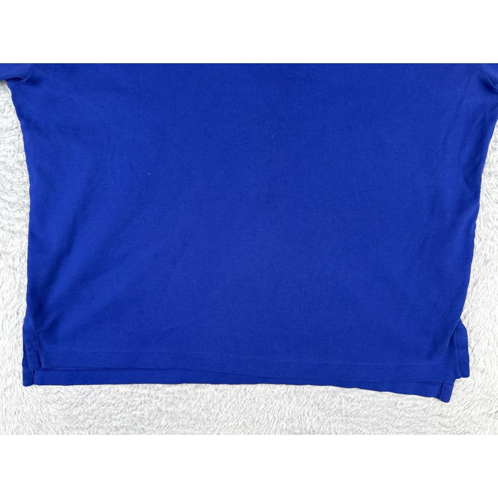 Ralph Lauren VINTAGE Ralph Lauren Polo Shirt Men Large Short Sleeve Blue Cotton Jersey All Seasons Casual Size US L / EU 52-54 / 3 - 5 Thumbnail