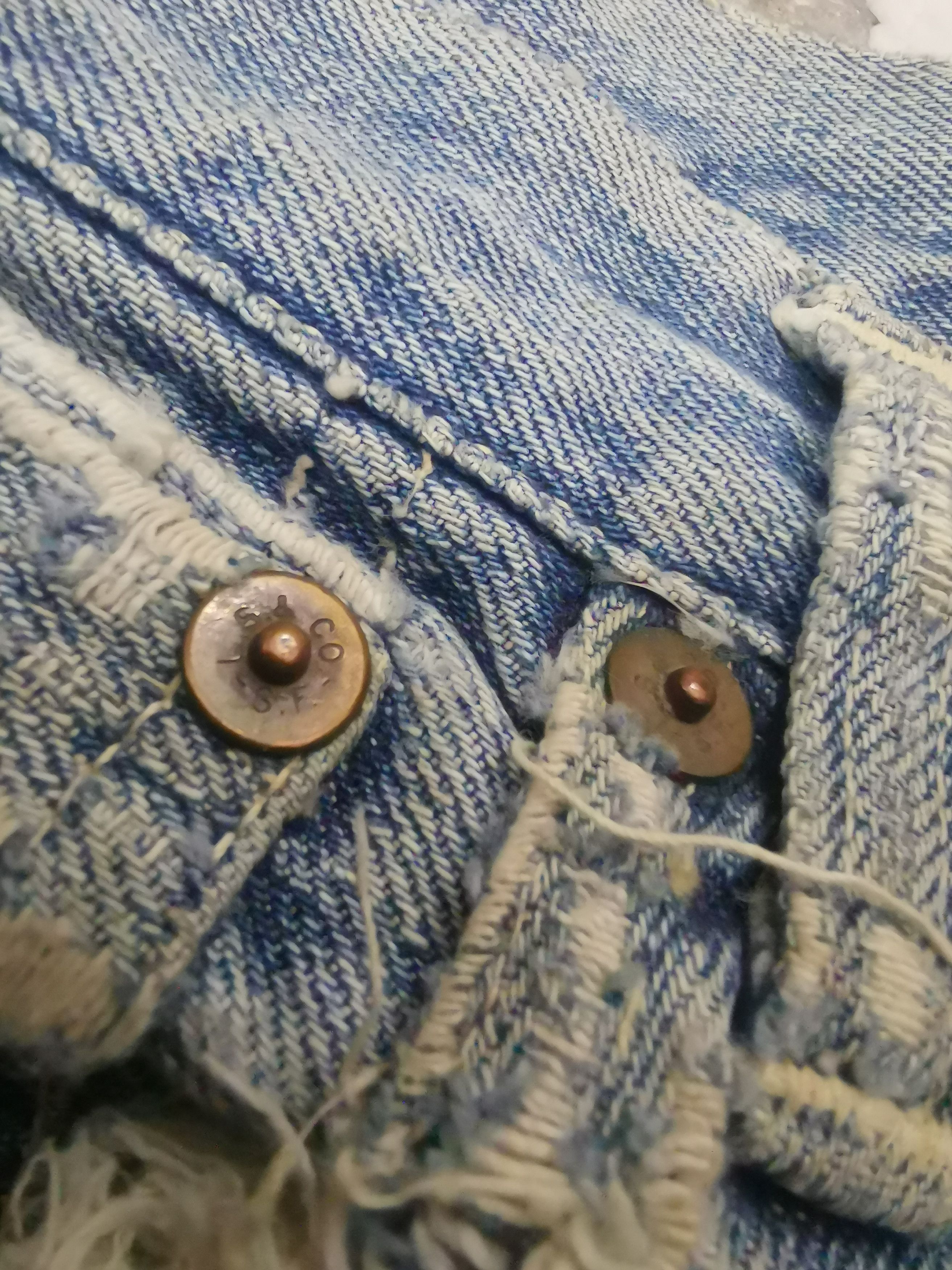 Levi's 50s Vtg Levis 501XX Stamped '... ' Button Hidden Rivets Size US 33 - 15 Thumbnail