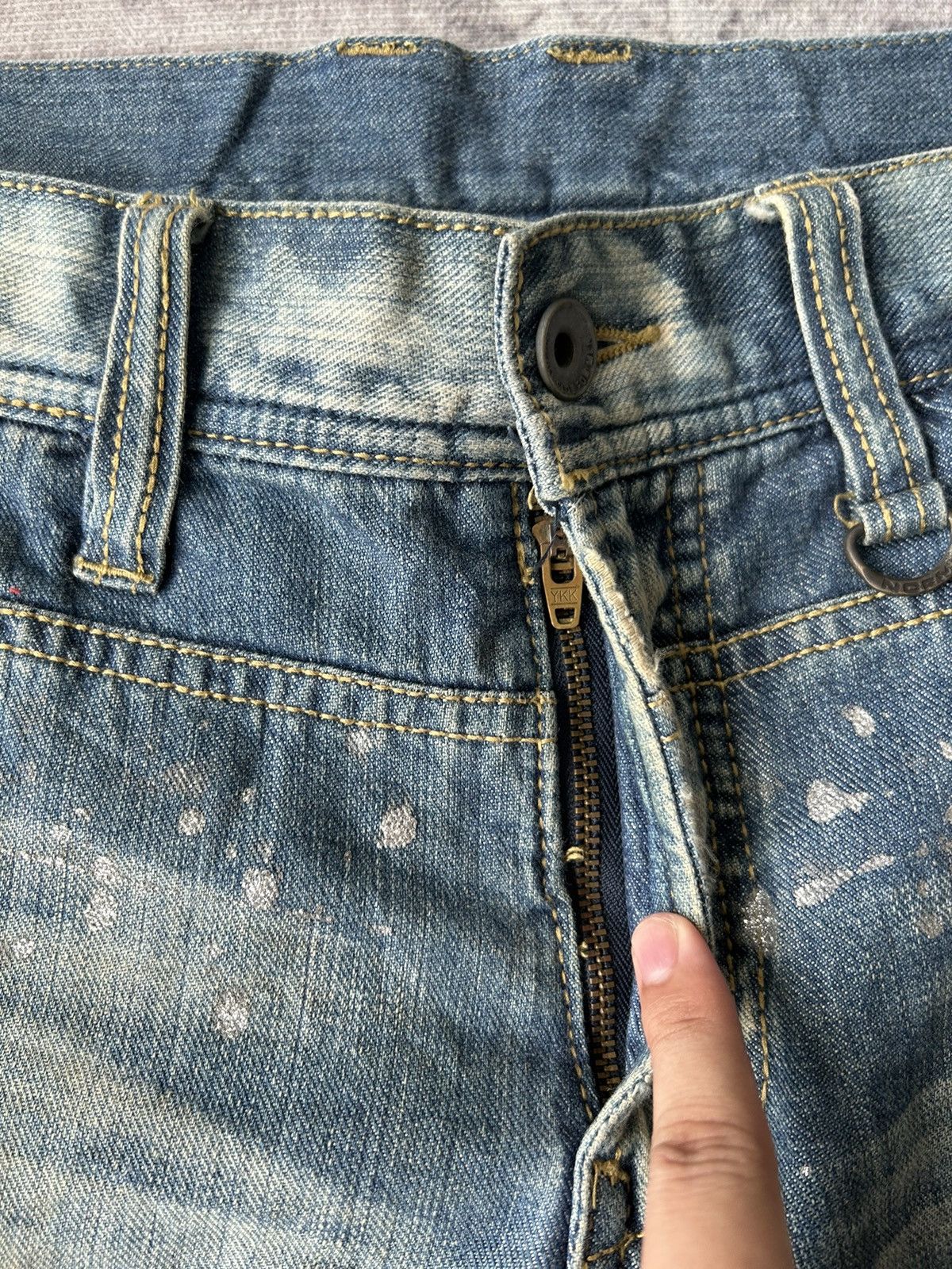 If Six Was Nine Nicole Men Distressed Cargo Jeans Size US 32 / EU 48 - 10 Thumbnail