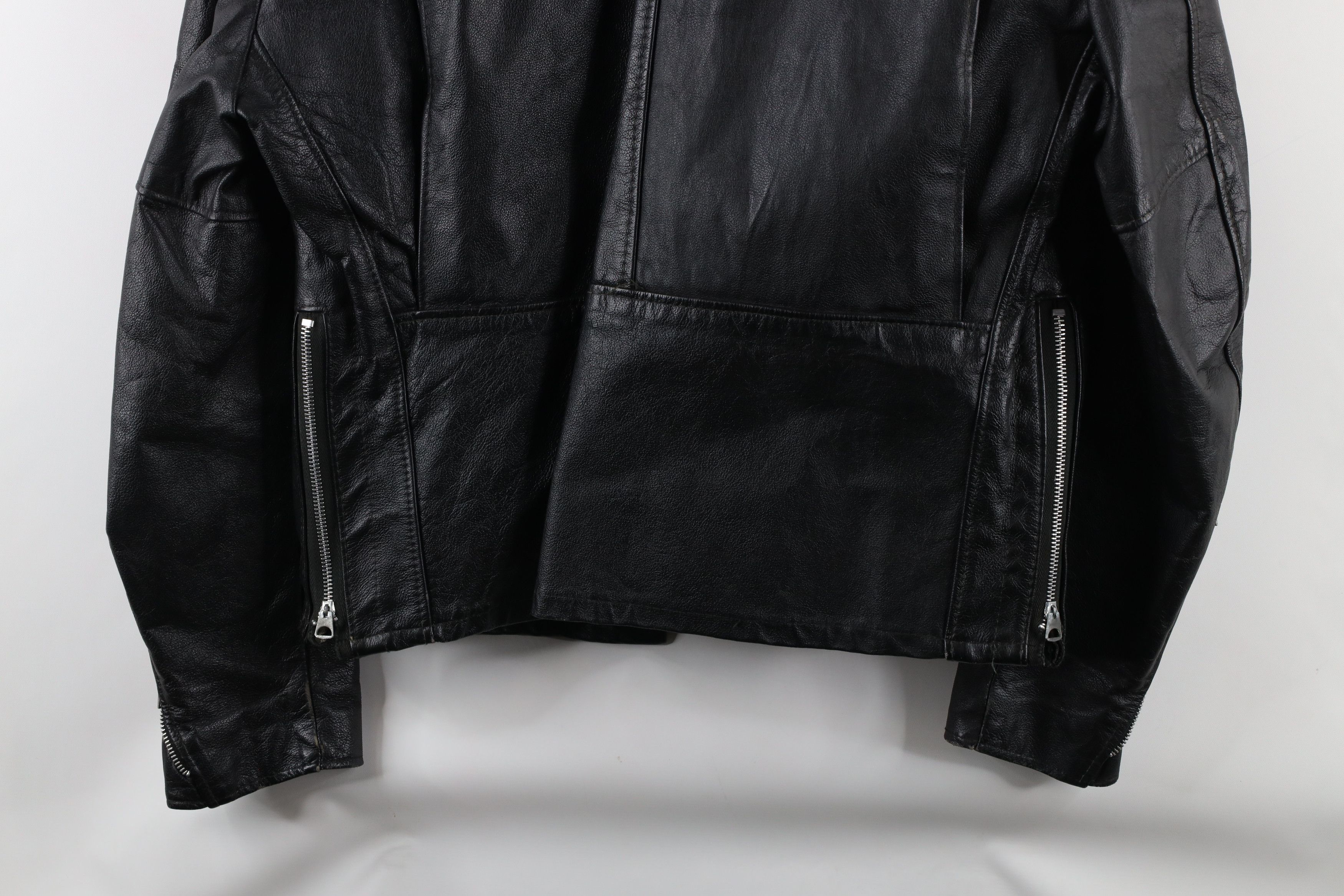 Vintage Vintage 70s Streetwear Leather Cafe Racer Bomber Jacket USA Size US L / EU 52-54 / 3 - 16 Thumbnail