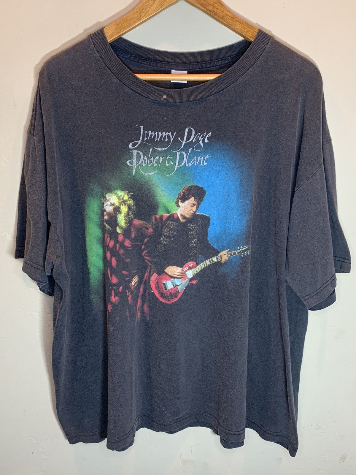 Band Tees × Vintage 1998 Page and Plant Shirt Led Zeppelin Travis