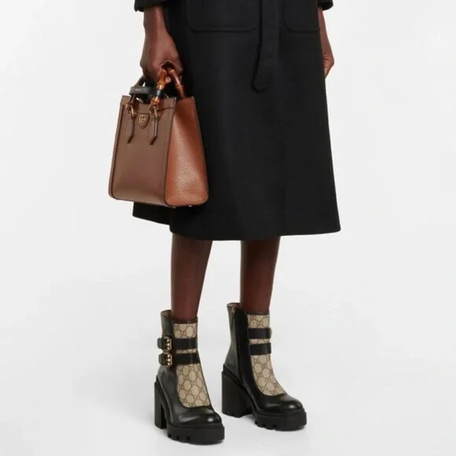 Gucci GUCCI SUPREME KENSINGTON LEATHER CRYSTALS BUCKLE BOOTS 39.5 Size US 9.5 / IT 39.5 - 5 Thumbnail