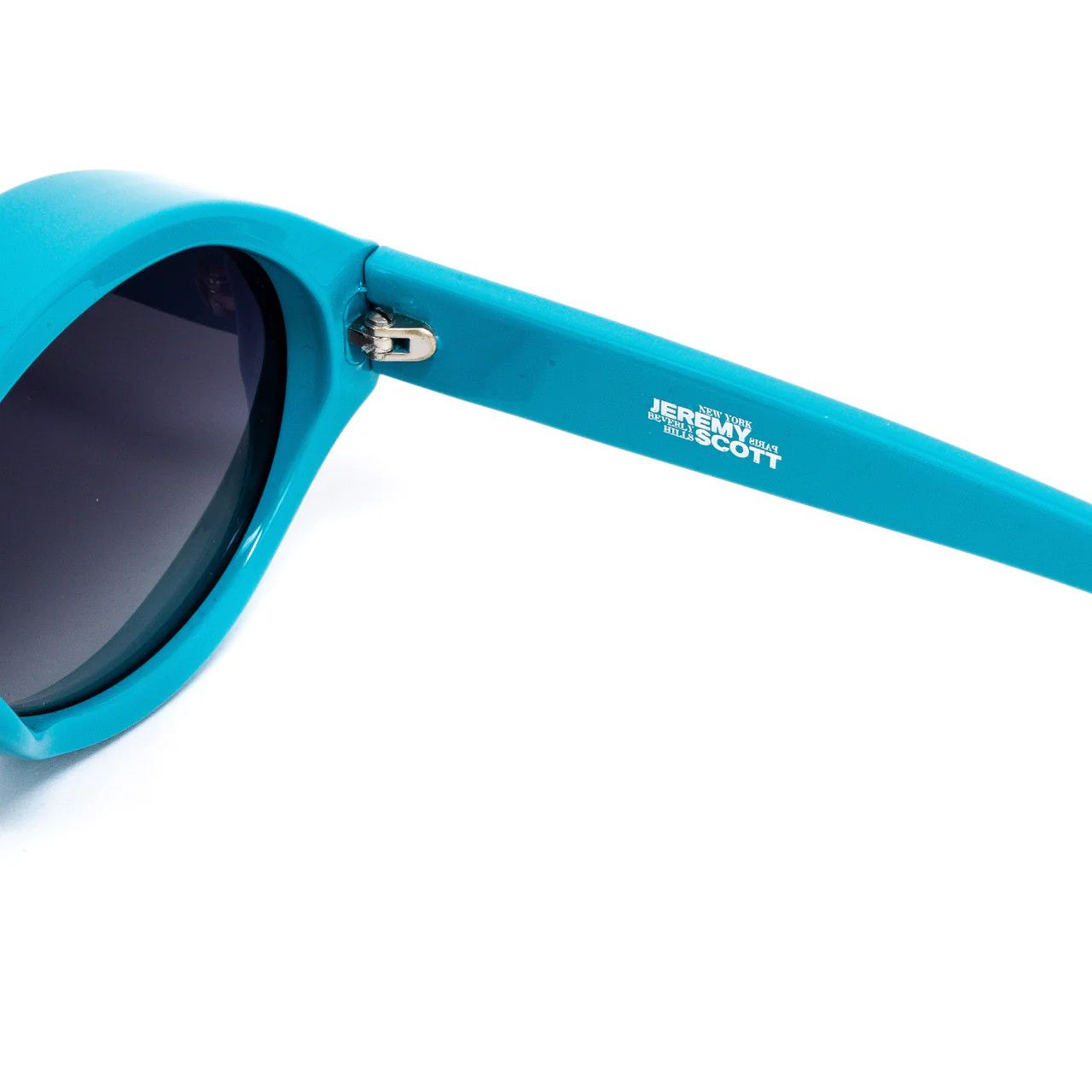 Jeremy Scott Jeremy Scott Blue Visor Oval Plastic Sunglasses Size ONE SIZE - 2 Thumbnail