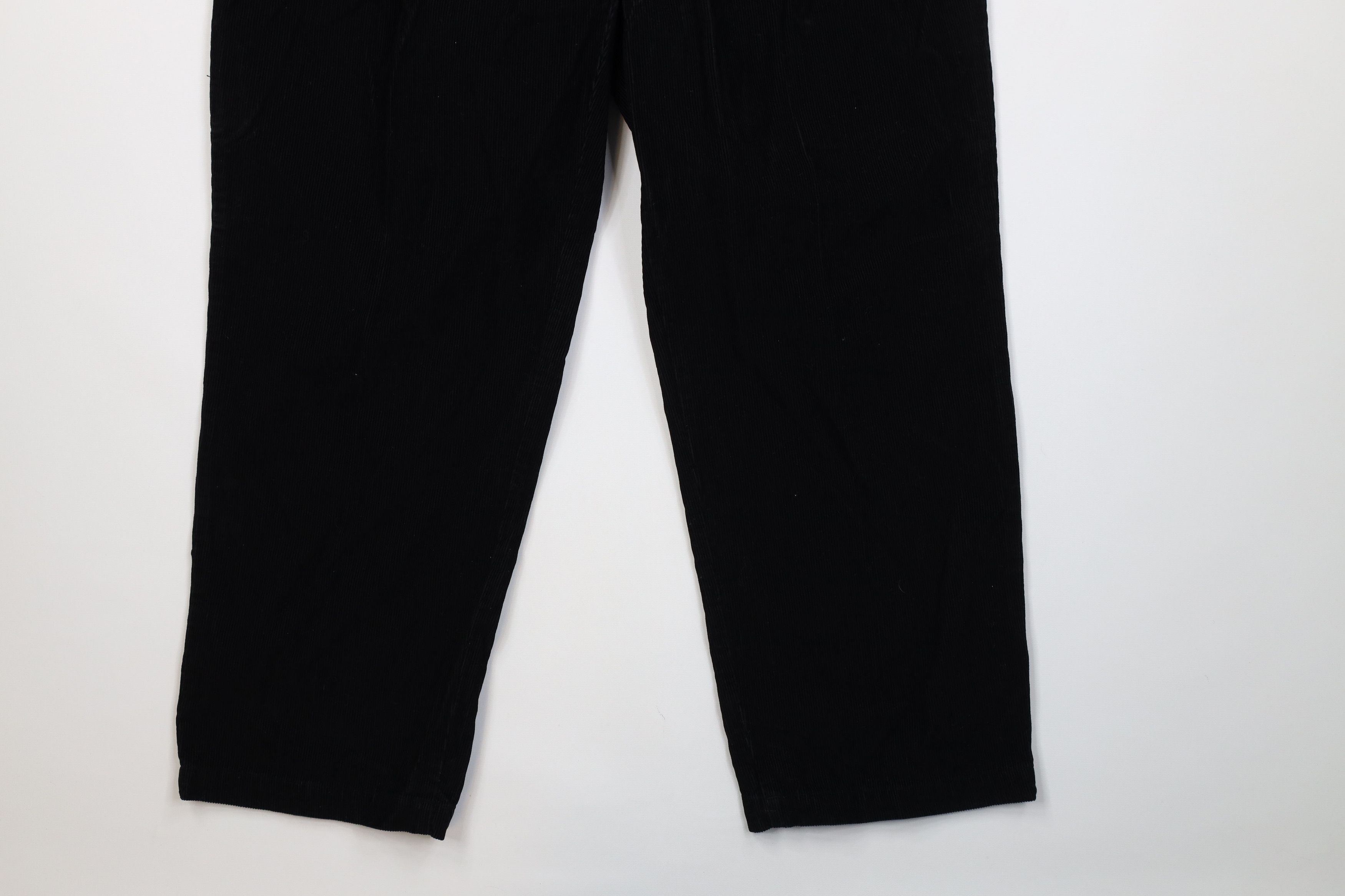 Vintage Vintage 90s Streetwear Wide Leg Corduroy Chino Pants Black Size US 36 / EU 52 - 5 Thumbnail