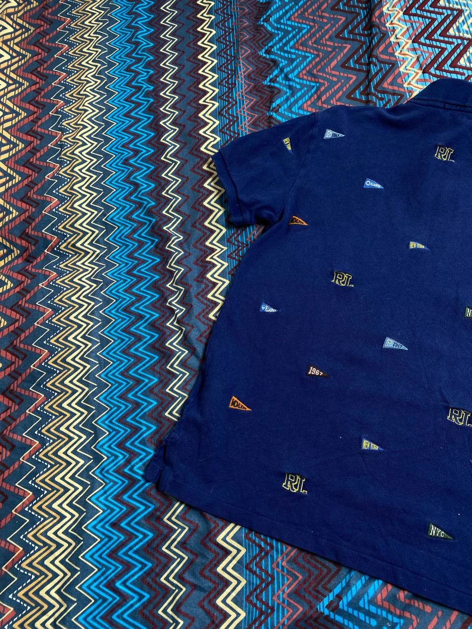 Polo Ralph Lauren polos Polo Ralph Lauren print blue T-Shirt Y2K Vintage Size US S / EU 44-46 / 1 - 15 Thumbnail