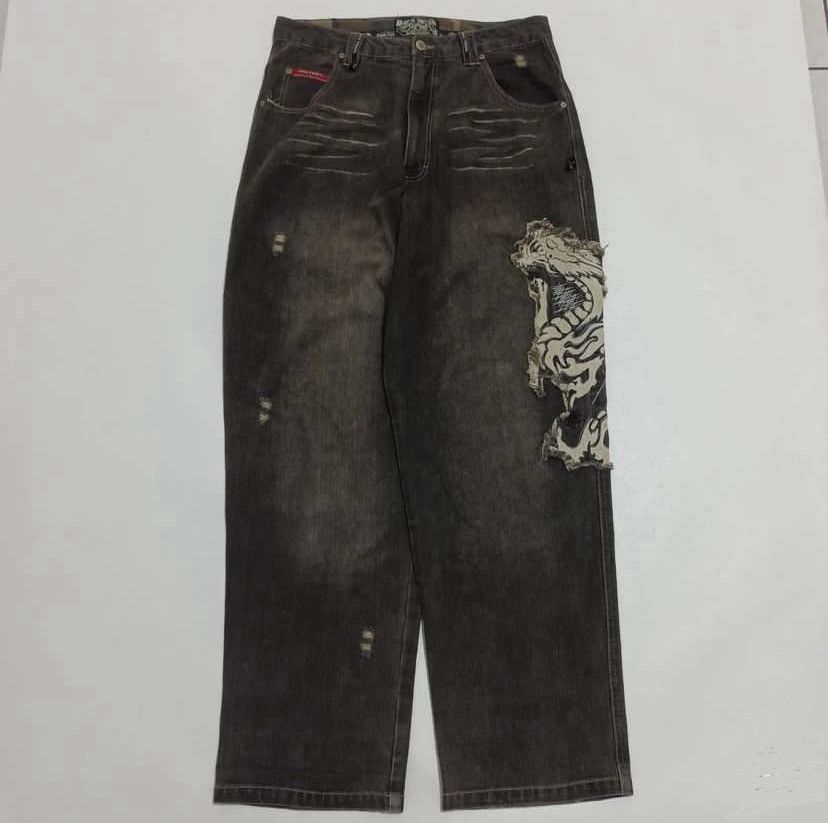 image of Dogtown x Ecko Unltd Y2K Dog Town Hip Hop Baggy Pants in Denim, Men's (Size 34)