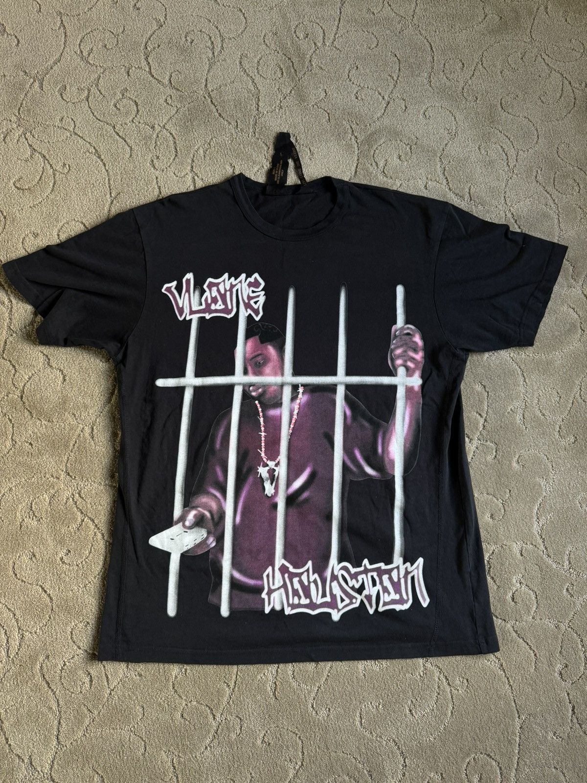 image of Vlone Houston Pop Up Screw Shirt in Black, Men's (Size Large)