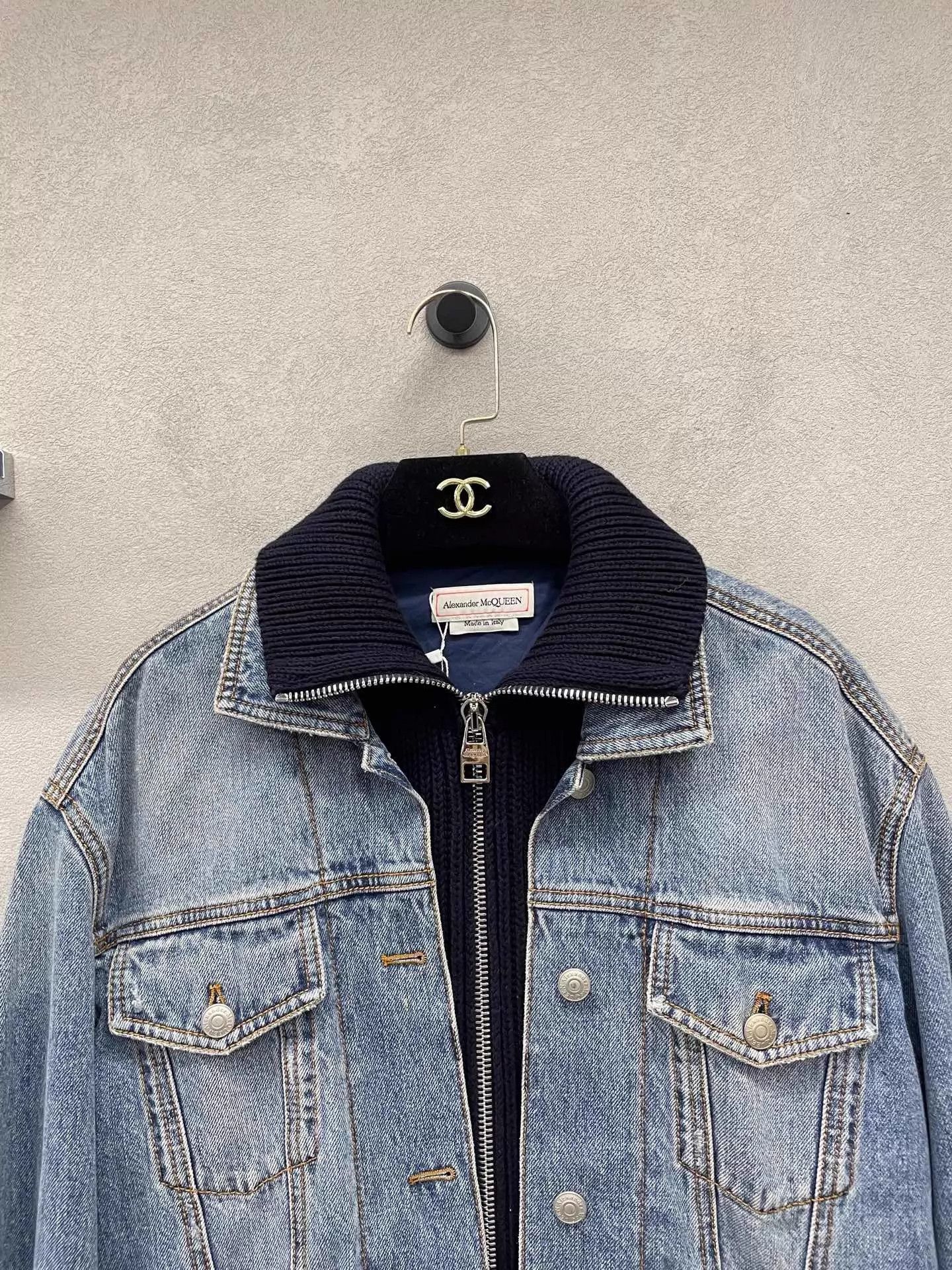 Alexander McQueen Alexander McQueen Denim-Knit Panel Jacket Women's 38 Size XS / US 0-2 / IT 36-38 - 4 Thumbnail