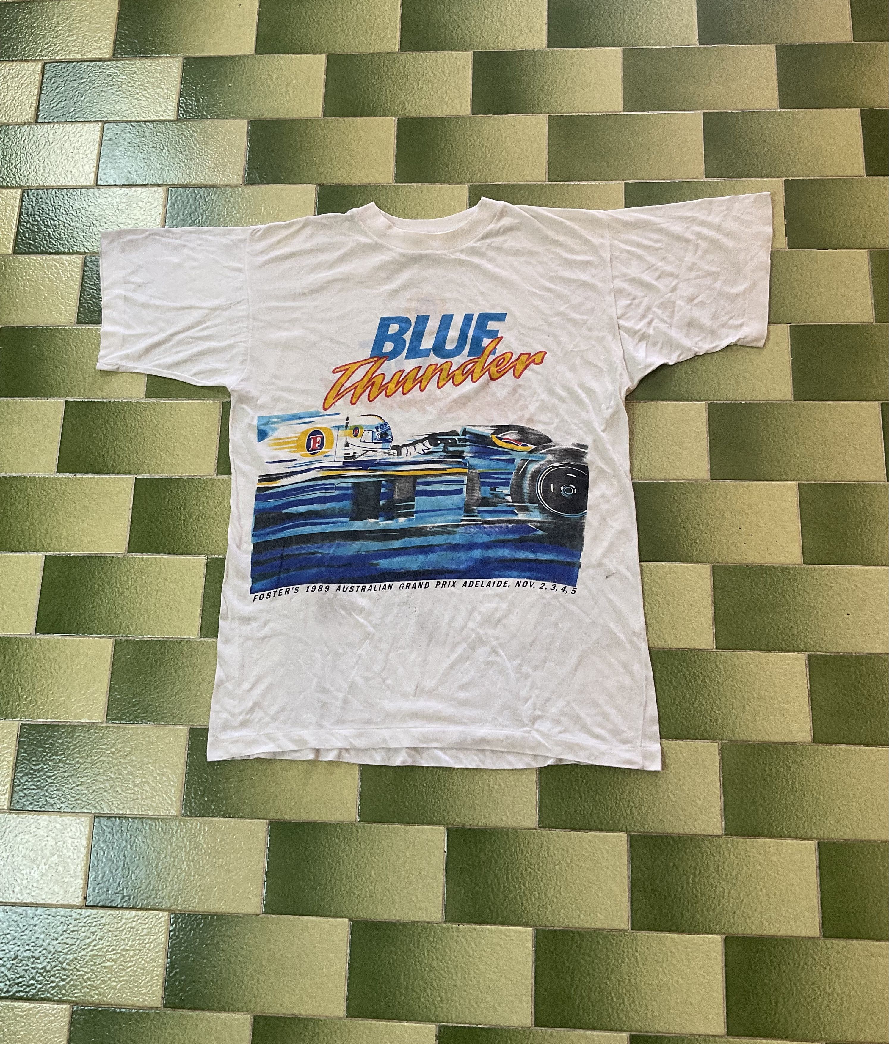 Formula 1 Vtg Blue Thunder Foster's 1989 Australian Formula One Tee Size US L / EU 52-54 / 3 - 1 Thumbnail