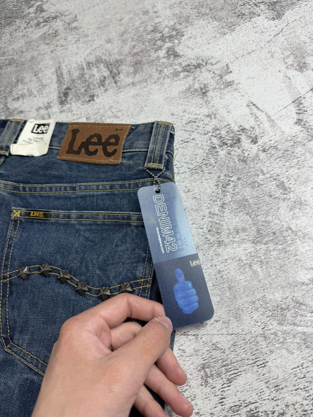 Lee Lee Felton Icon Wrinkles NEW Flare Washed Y2K Faded 12 Size Denim Jeans Trousers Size 32" / US 10 / IT 46 - 10 Thumbnail