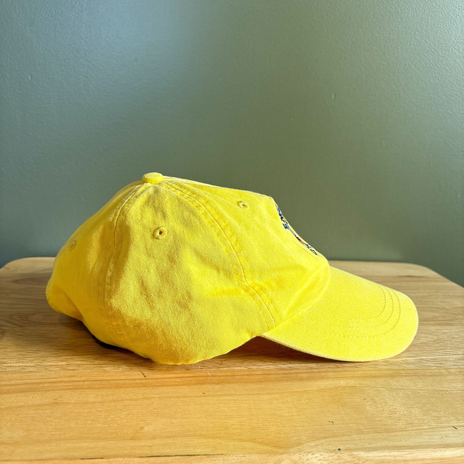 Adams Englewood Beach Florida Adams Yellow Leather Strapback Hat Size ONE SIZE - 3 Thumbnail