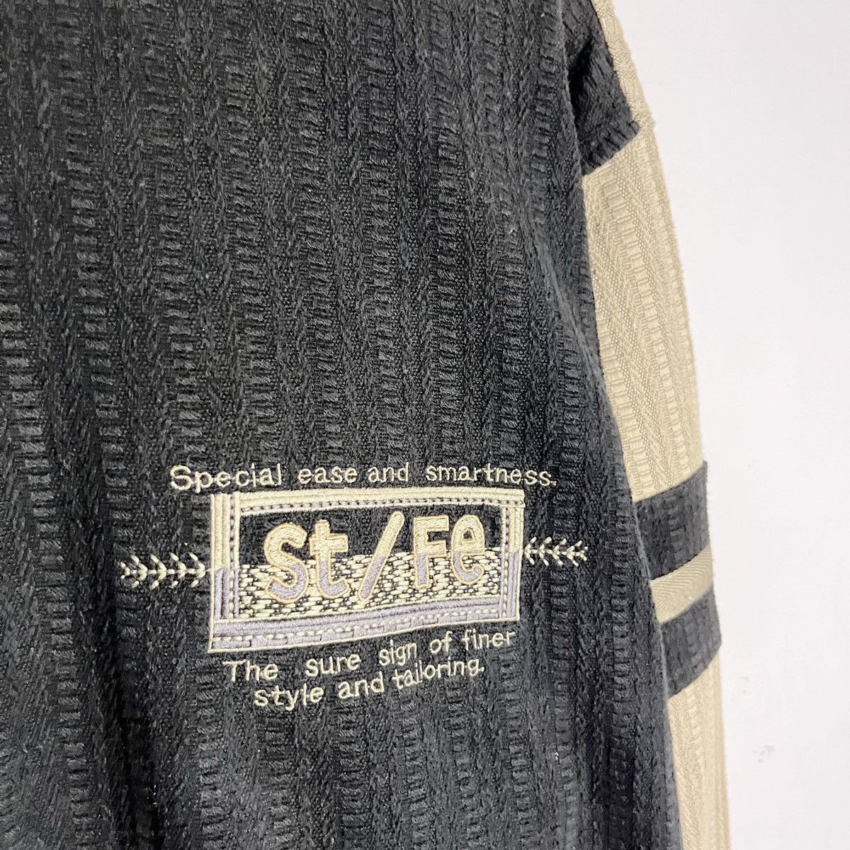 Vintage 90s Two-Tone Ribbed Sleeve Graphic Sweatshirt Size US M / EU 48-50 / 2 - 7 Thumbnail